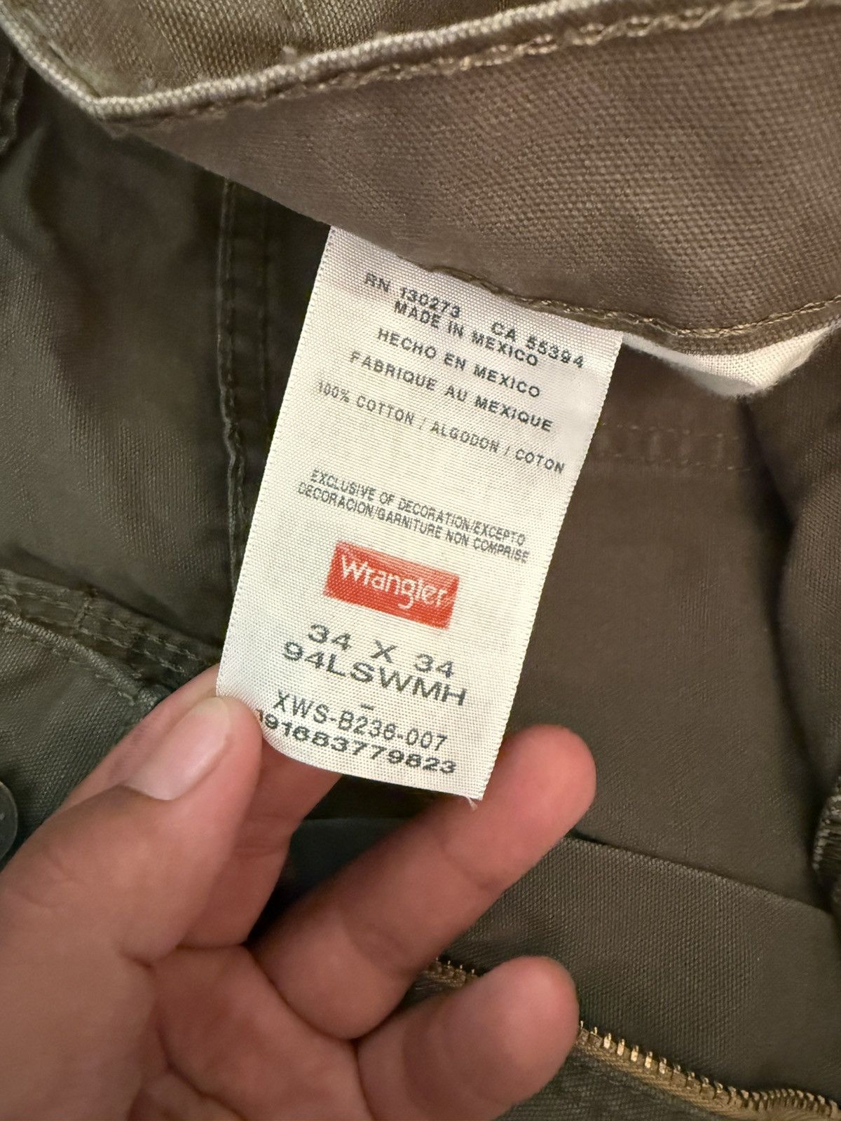 Wrangler Men’s Wrangler Carpenter Pants Relaxed Fit Size US 34 / EU 50 - 3 Thumbnail