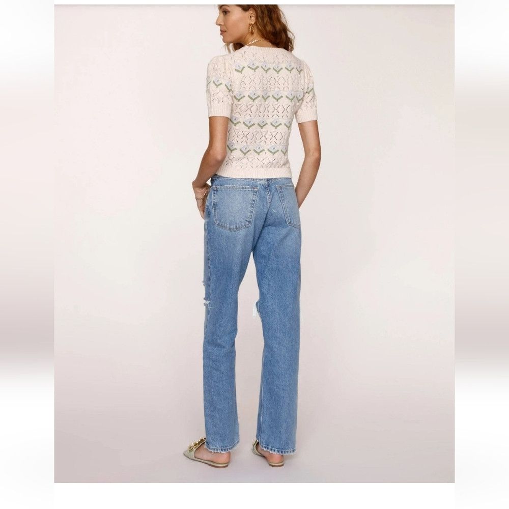 Heartloom HEARTLOOM | Deline Cotton Cardigan Short Sleeve Floral Lila Size S / US 4 / IT 40 - 2 Thumbnail
