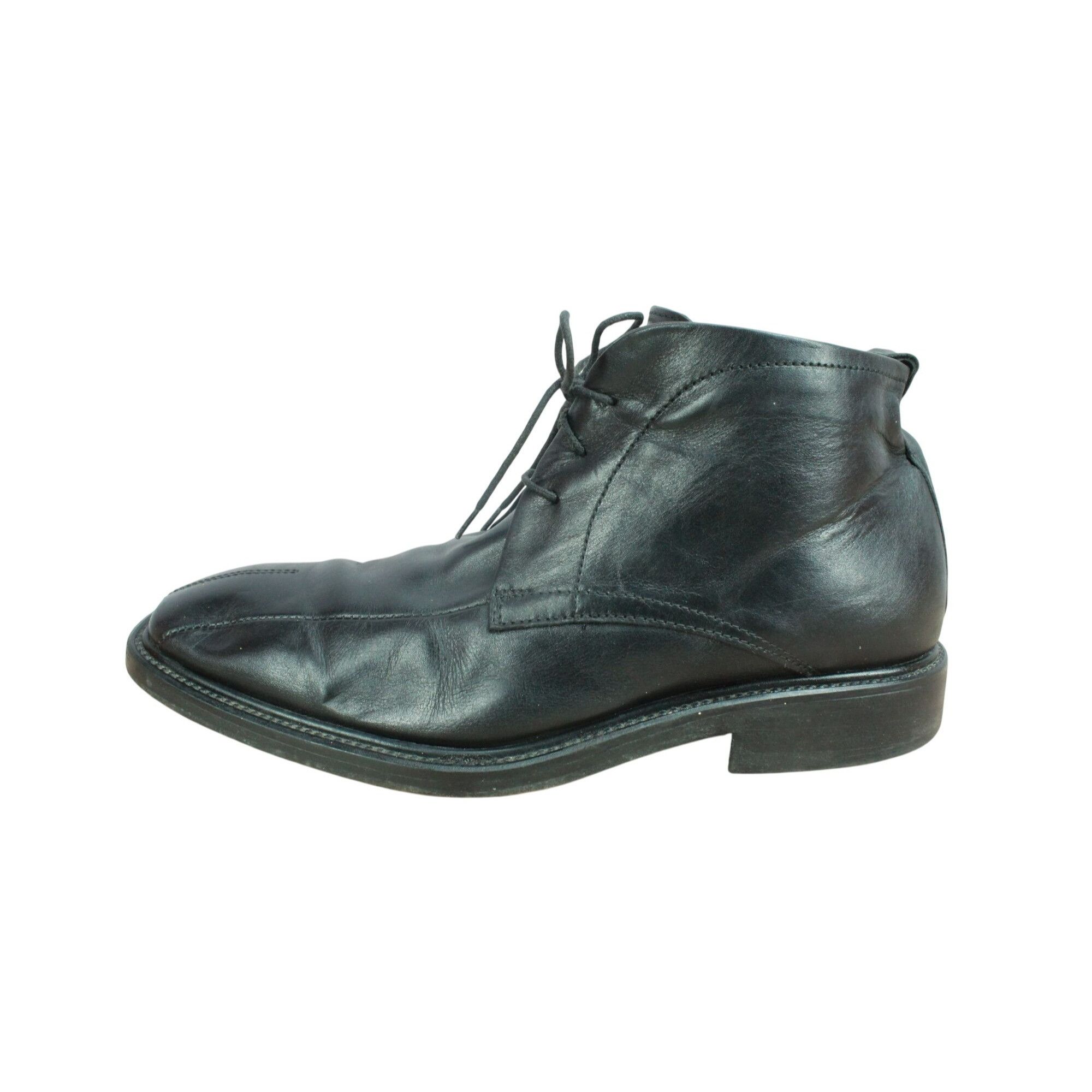 Other Men's Black Leather Lace Up Casual Oxford Chukka Bo Size US 7.5 / EU 40-41 - 1 Thumbnail