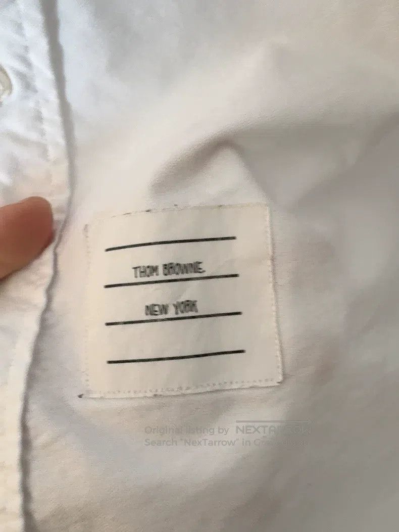 Thom Browne Thom Browne White Long Sleeve Shirt Size US L / EU 52-54 / 3 - 4 Thumbnail
