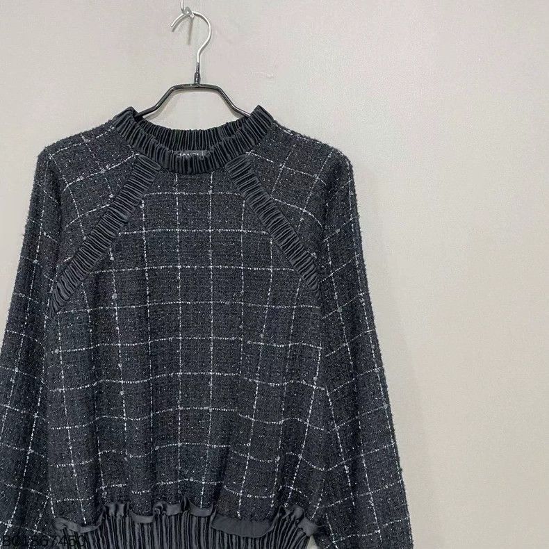 Chanel Chanel Plaid Knit Long Sleeve Top -2505 Size US XS / EU 42 / 0 - 2 Thumbnail