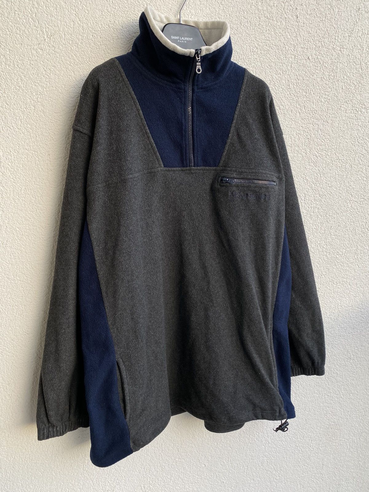 Yves Saint Laurent 90’s Fleece YSL Sweatshirt Zip YSL Sweater Size US XXL / EU 58 / 5 - 4 Thumbnail