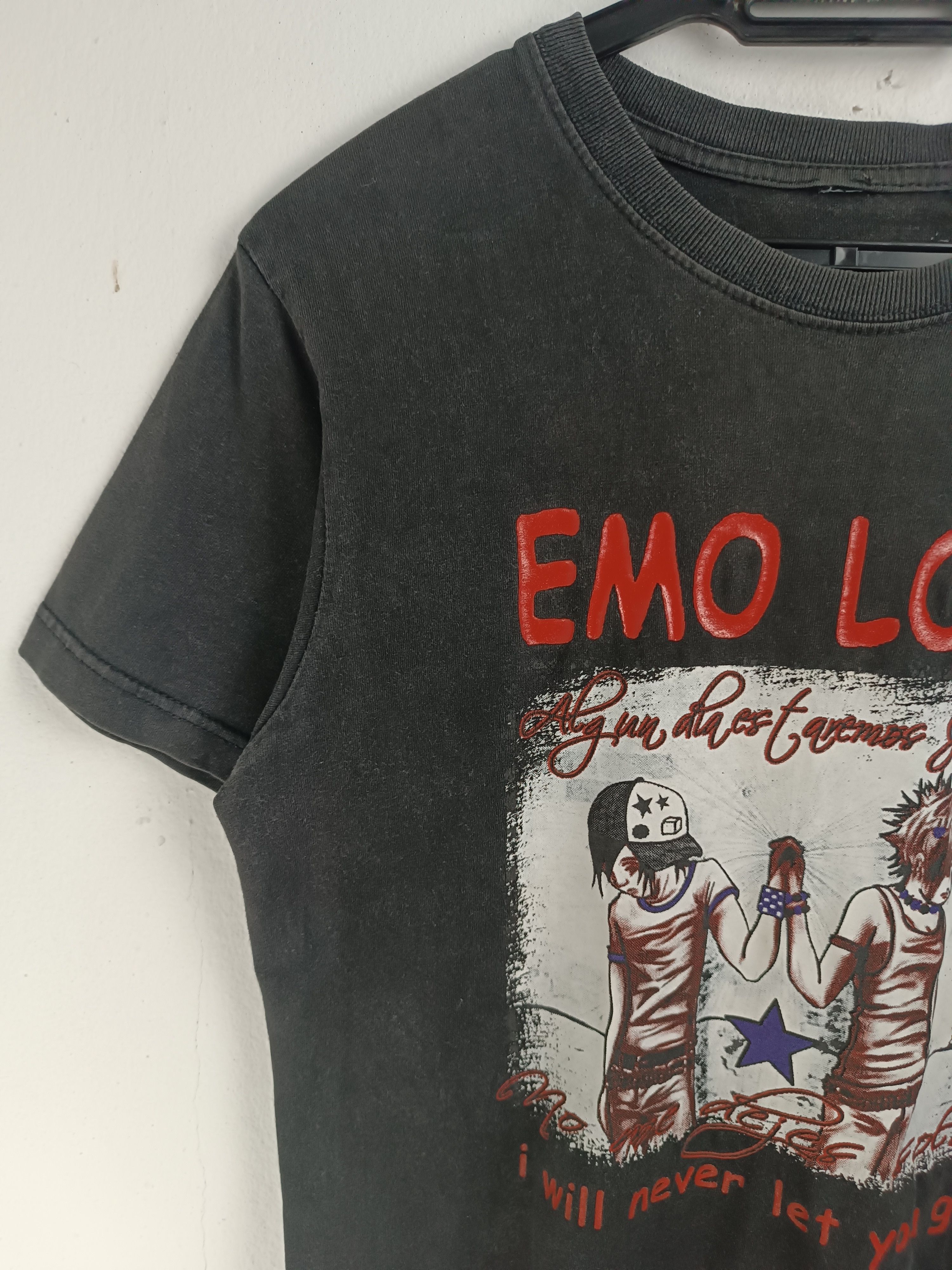 Vintage FADED VINTAGE Y2K EMO LOVE ❤️TEE PUNK GOTH MCR RARE Size US S / EU 44-46 / 1 - 5 Thumbnail