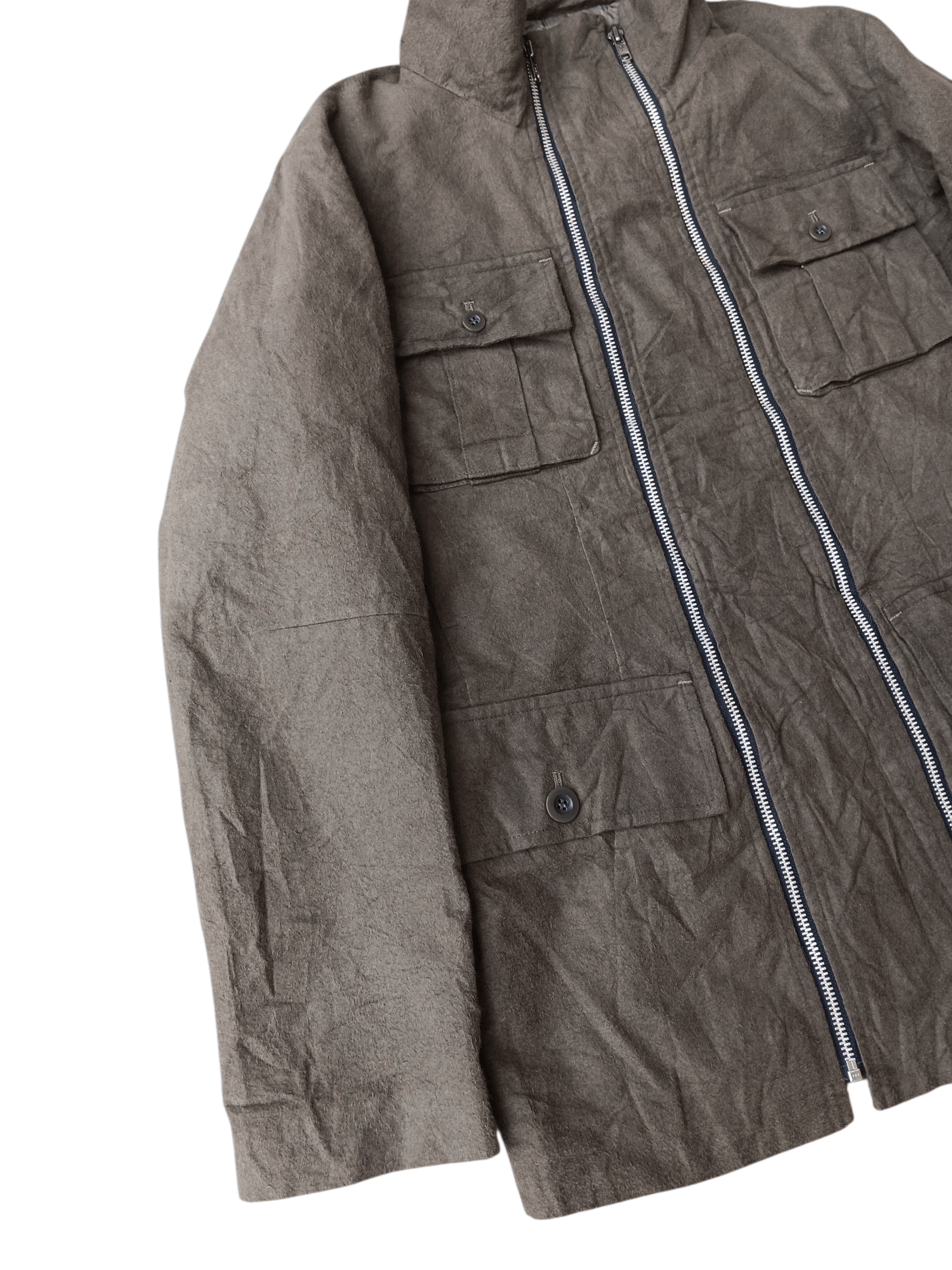 Japanese Brand BATSU BOYS wool zipper multi pocket jacket Size US M / EU 48-50 / 2 - 9 Thumbnail