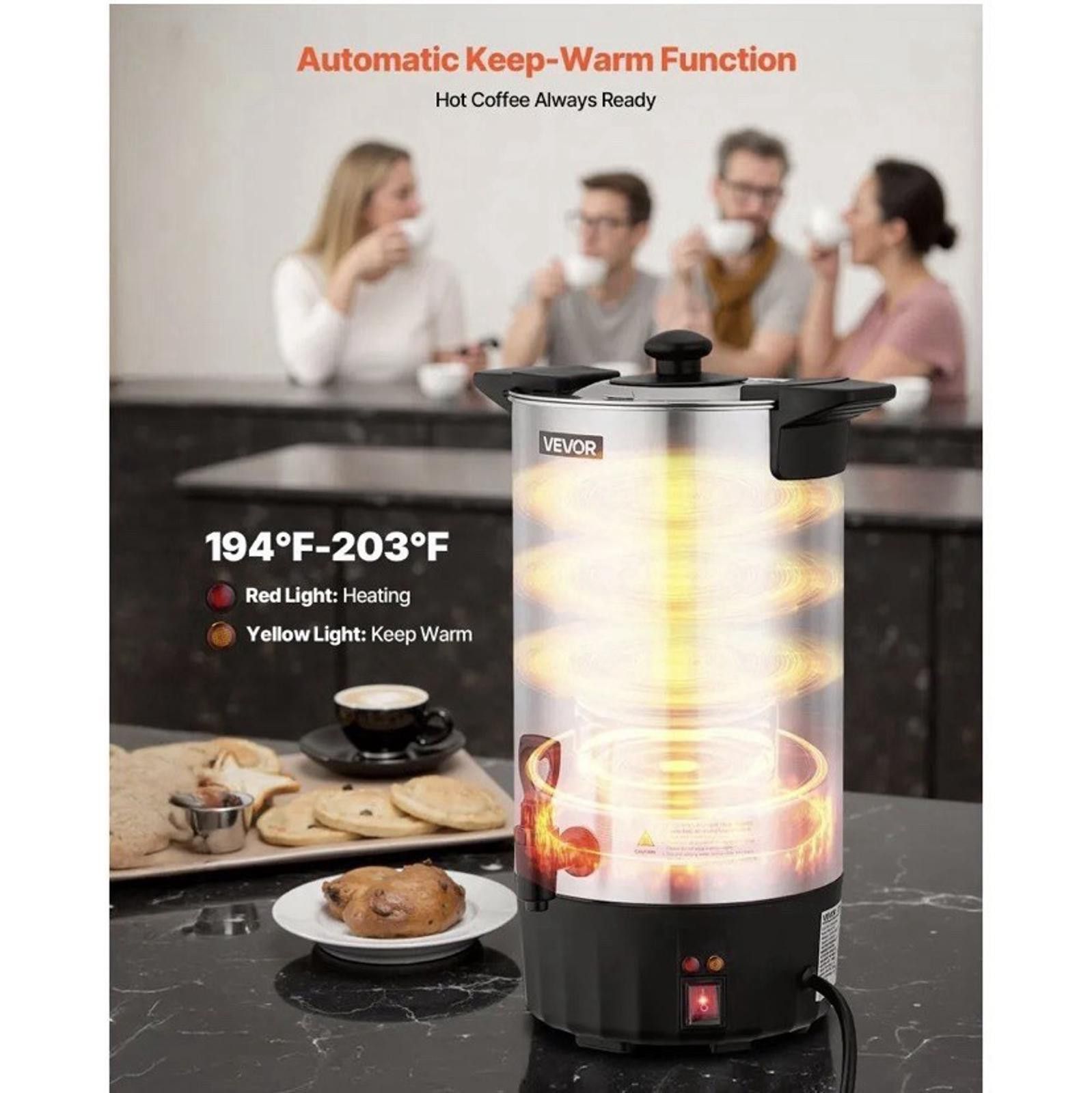 Other Vevor Electric Coffee Urn Wnskft10 Commercial Coffee Maker Size ONE SIZE - 4 Thumbnail