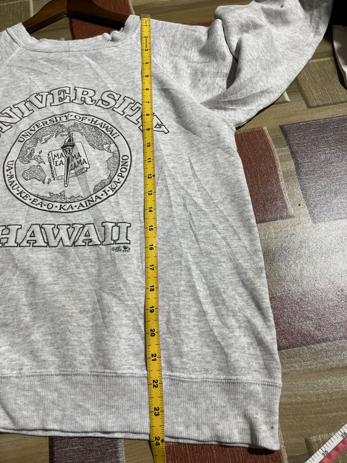 Vintage Vintage 1990 university of hawaii distressed sweatshirt Size US S / EU 44-46 / 1 - 9 Thumbnail
