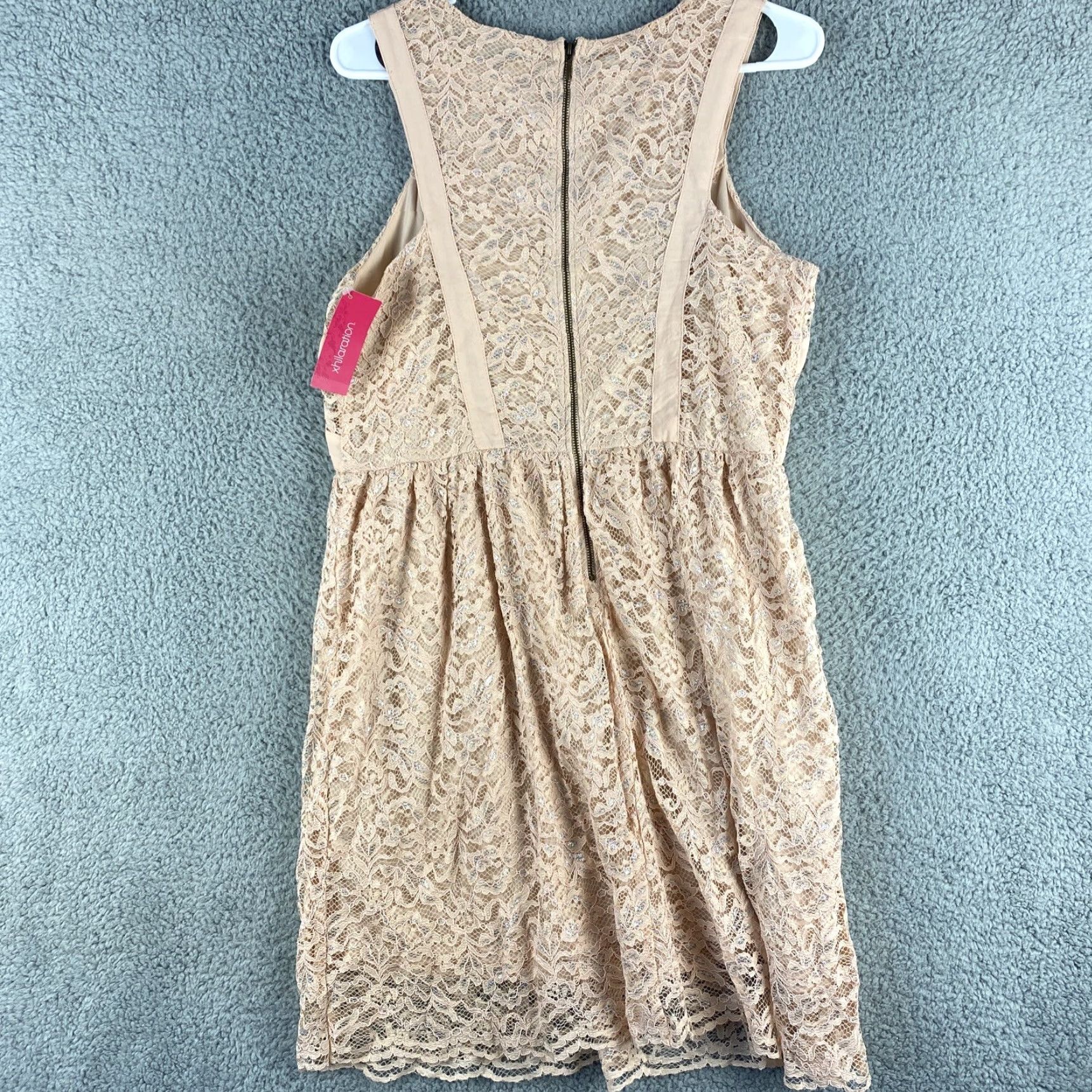 Vintage VINTAGE Xhilaration Womens Mini Dress Lace Sleeveless Party Dress Size XL Mauve Size XL / US 12-14 / IT 48-50 - 7 Thumbnail