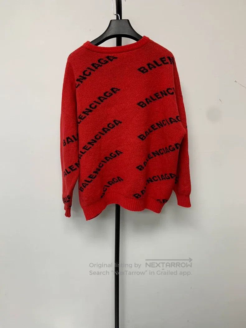 Balenciaga Balenciaga Letter Logo Printed Long Sleeve Sweater Size US M / EU 48-50 / 2 - 2 Thumbnail