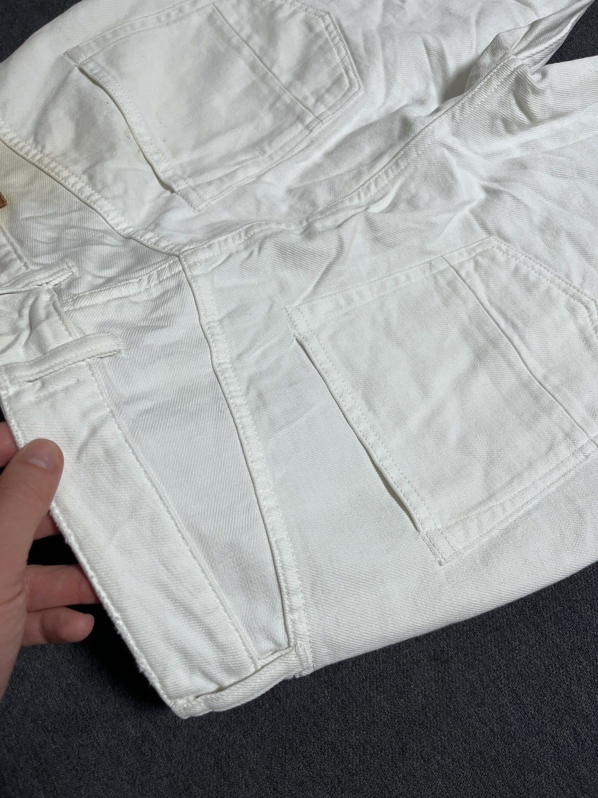 Golden Goose Golden Goose Distressed White Jeans Size US 31 - 18 Thumbnail
