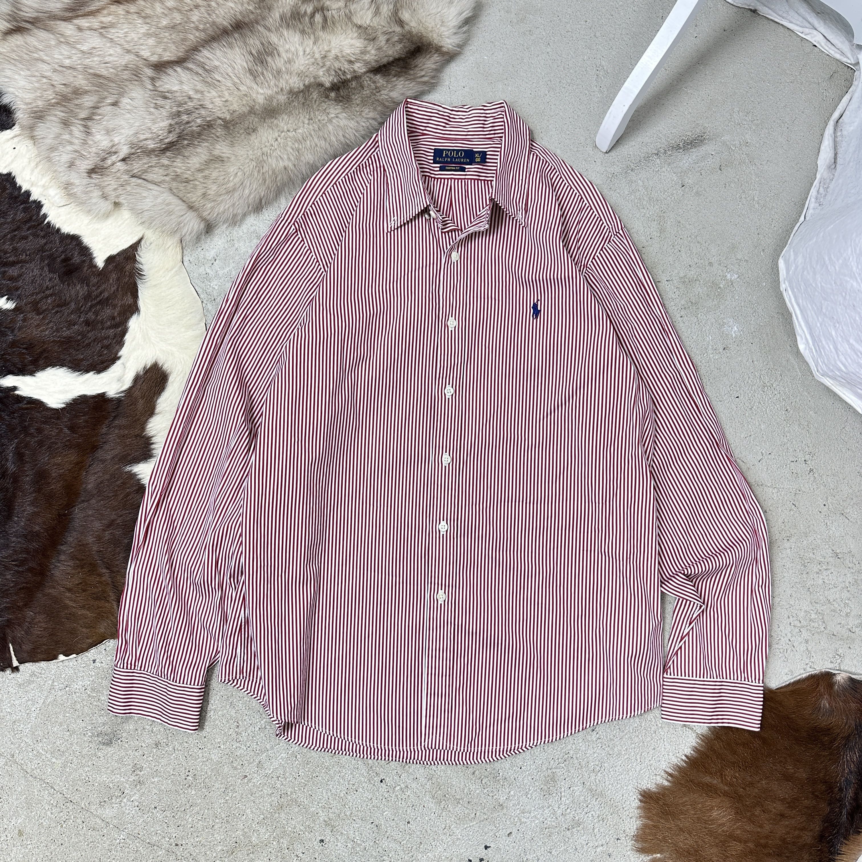 Polo Ralph Lauren Vintage Pinstripe Button Down Polo Ralph Lauren Shirt Y2K Size US XL / EU 56 / 4 - 1 Thumbnail