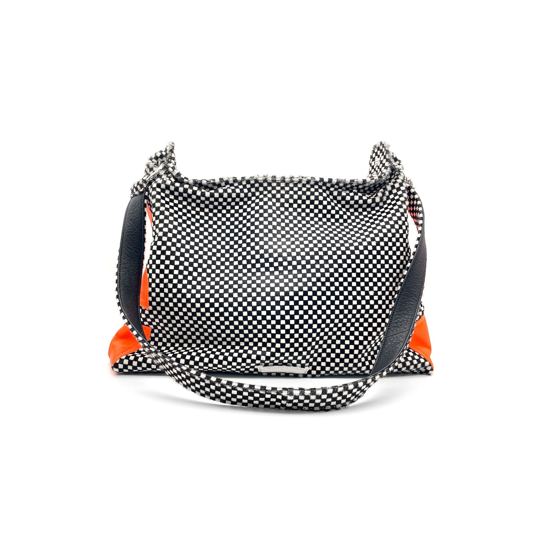 Chrome Hearts Chrome Hearts Cross Patch Pony Hair Checkerboard Lyon Bag Size ONE SIZE - 2 Thumbnail