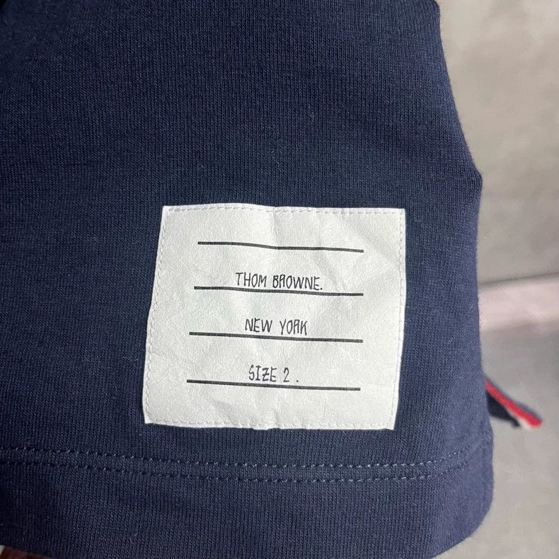 Thom Browne Thom browne Dark blue striped round-neck slim short-sleeve Size US M / EU 48-50 / 2 - 4 Thumbnail