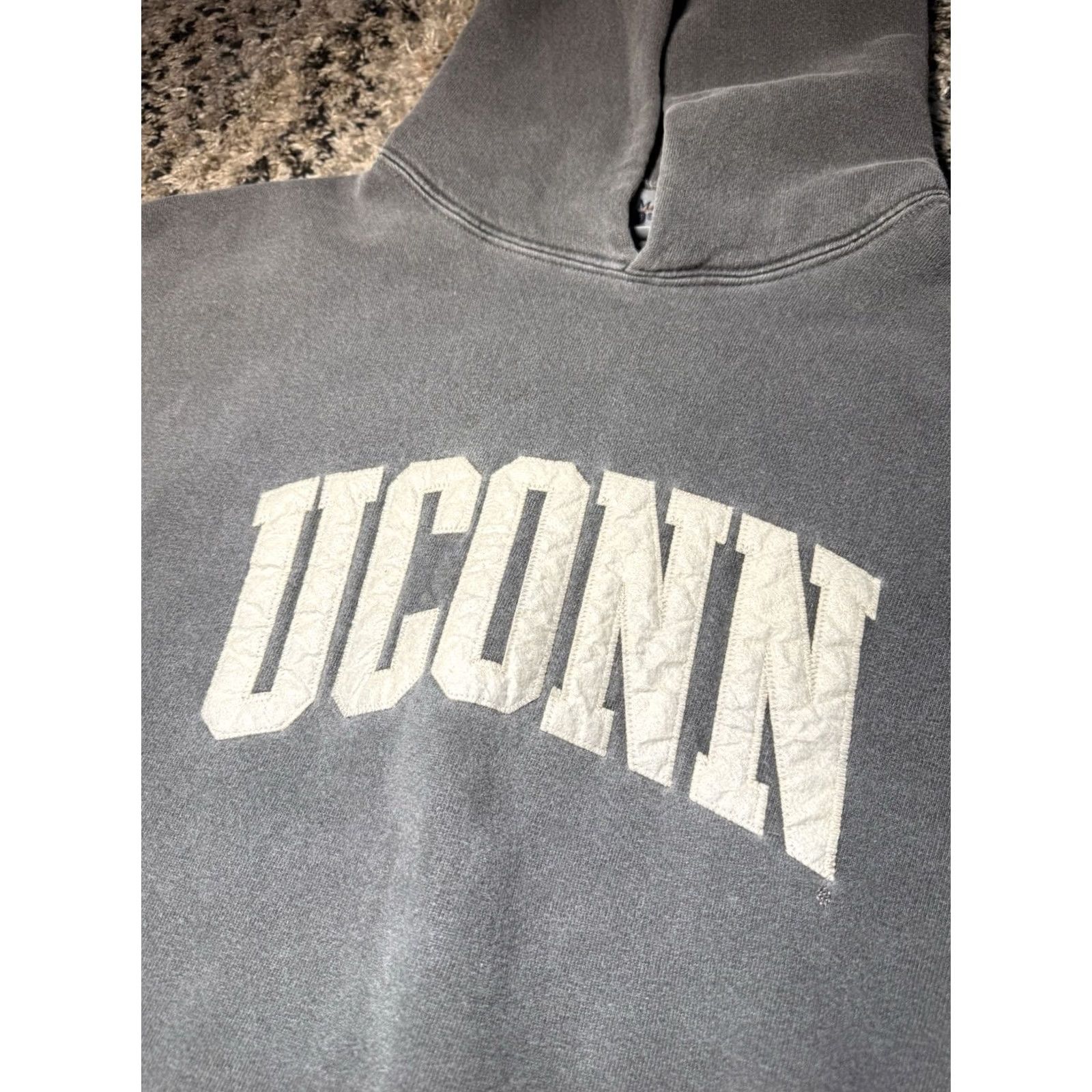 Vintage VINTAGE Oarsman Hoodie Unisex Adults Large Gray 90s UCONN College University Pullover Hooded Mens Womens Size US L / EU 52-54 / 3 - 3 Thumbnail
