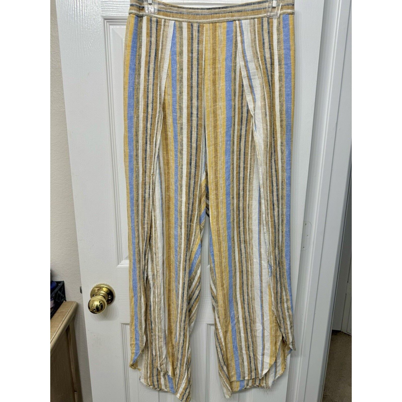 Drew DREW Whitney Wrapped, Split Leg Harem Pants in Linen - M Size 30" / US 8 / IT 44 - 2 Thumbnail