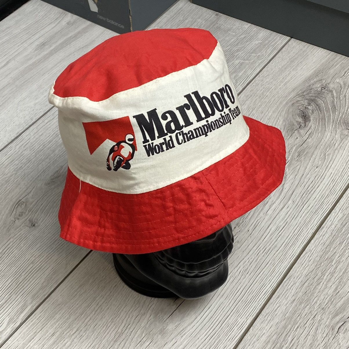 Marlboro Racing Vintage Vintage 80 90 s Marlboro Red Moto Bucket Hats Grailed