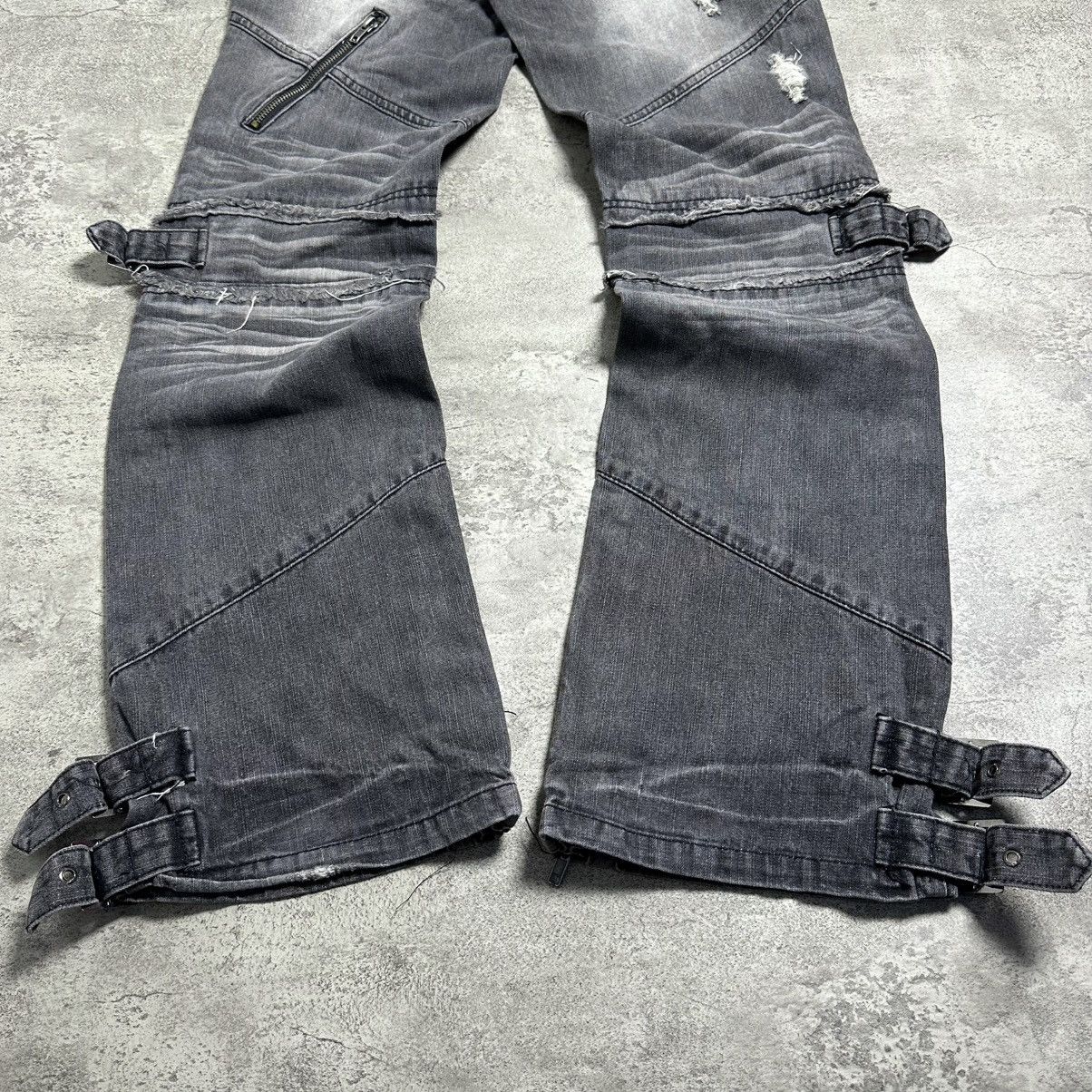 Japanese Brand Black Baccara Distressed Flared Bondage Pants Size US 32 / EU 48 - 8 Thumbnail
