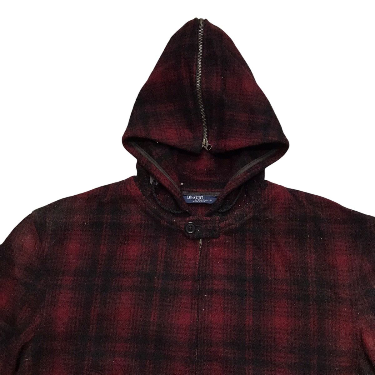 Polo Ralph Lauren Vintage 80s Polo Ralph Lauren Wool Jacket Workers Hoodies Size US XL / EU 56 / 4 - 6 Thumbnail
