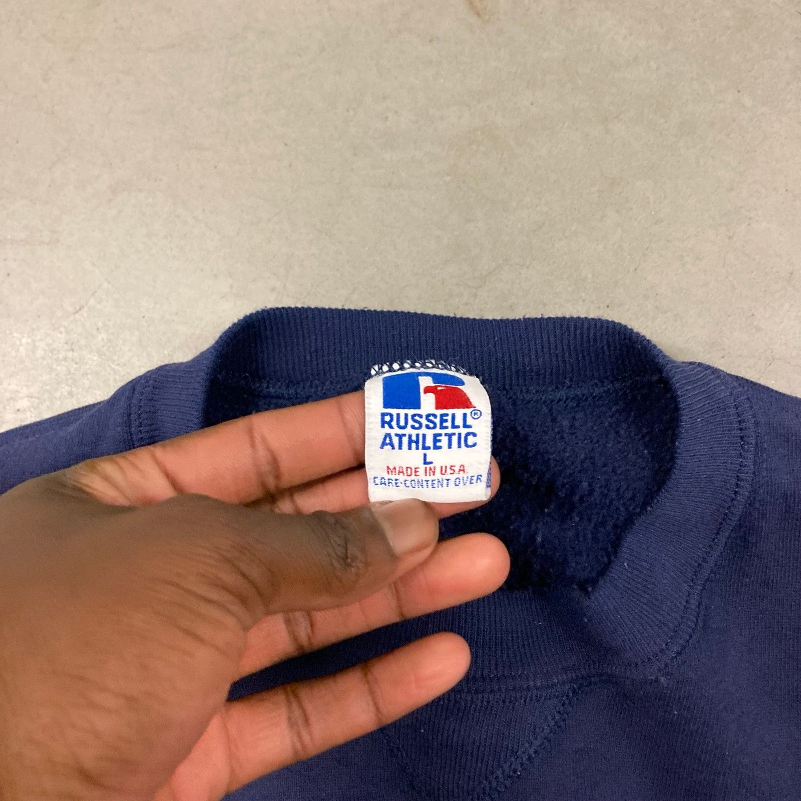 Russell Athletic × Vintage vintage y2k thrashed Russell athletic sweatshirt Size US L / EU 52-54 / 3 - 5 Thumbnail