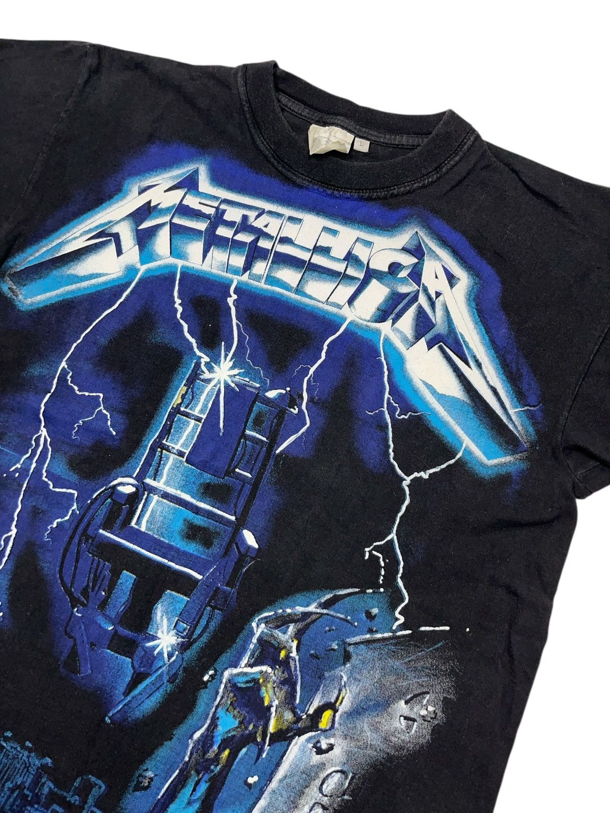 Band Tees × Metallica × Vintage Vintage Metallica AOP Ride The Lightning Bootleg T-shirt Size US S / EU 44-46 / 1 - 5 Thumbnail