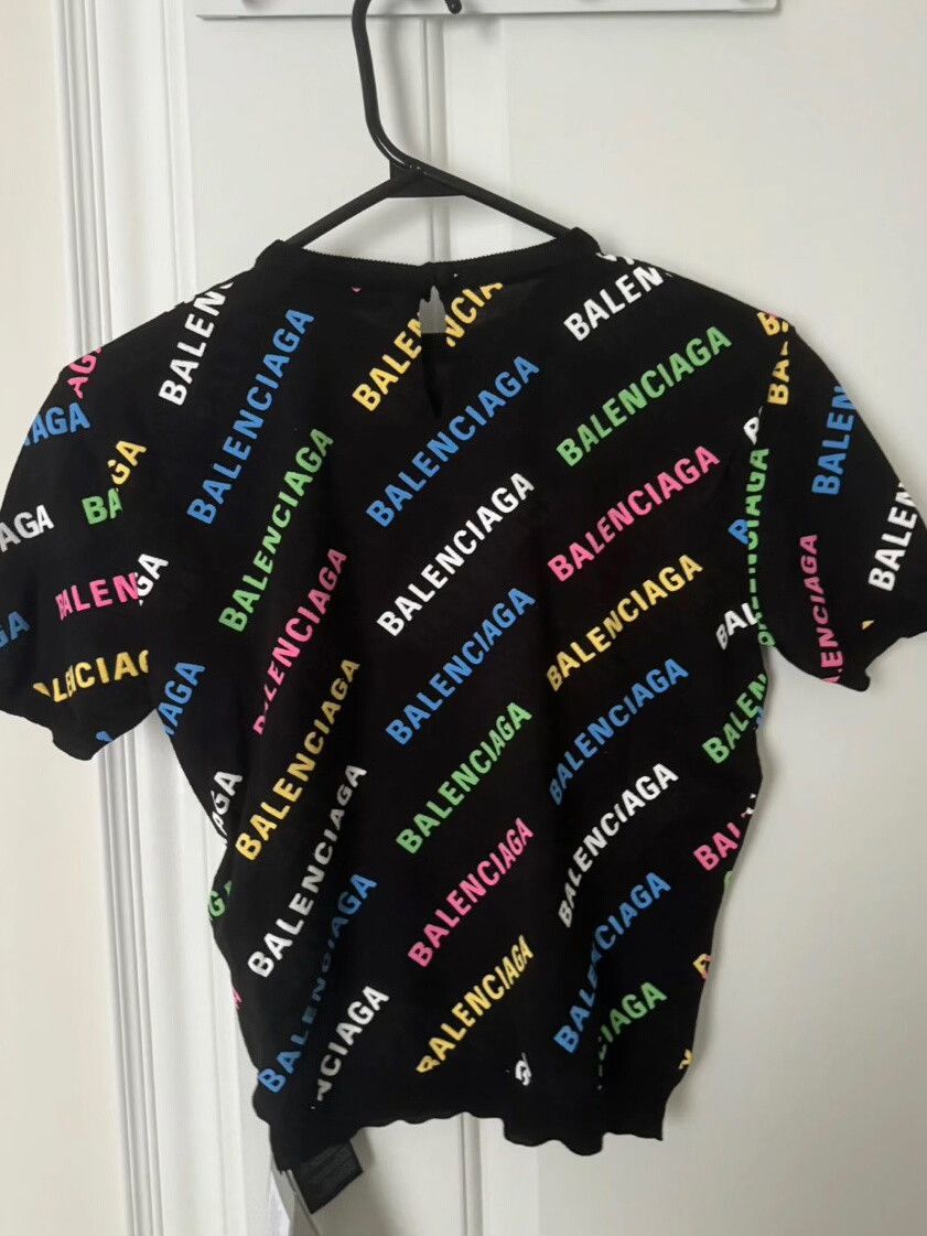 Balenciaga Balenciaga LU986 Logo Print Turtleneck Sweater Size US XS / EU 42 / 0 - 1 Thumbnail