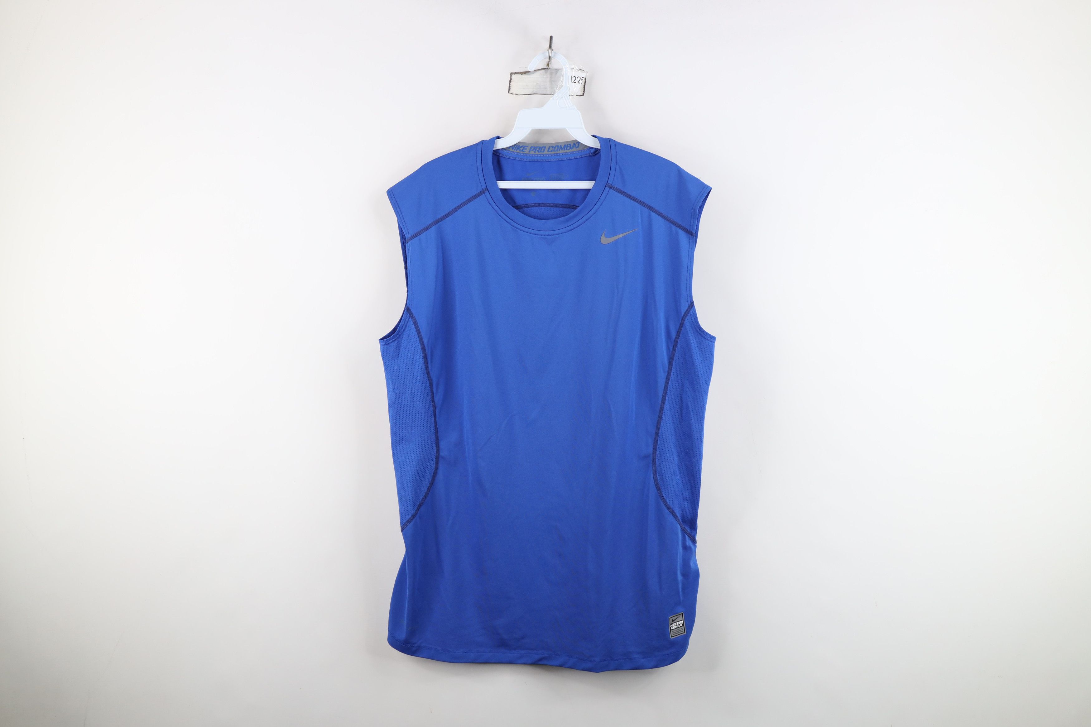 Nike Nike Pro Combat Training Sleeveless Muscle T-Shirt Blue Size US L / EU 52-54 / 3 - 1 Thumbnail