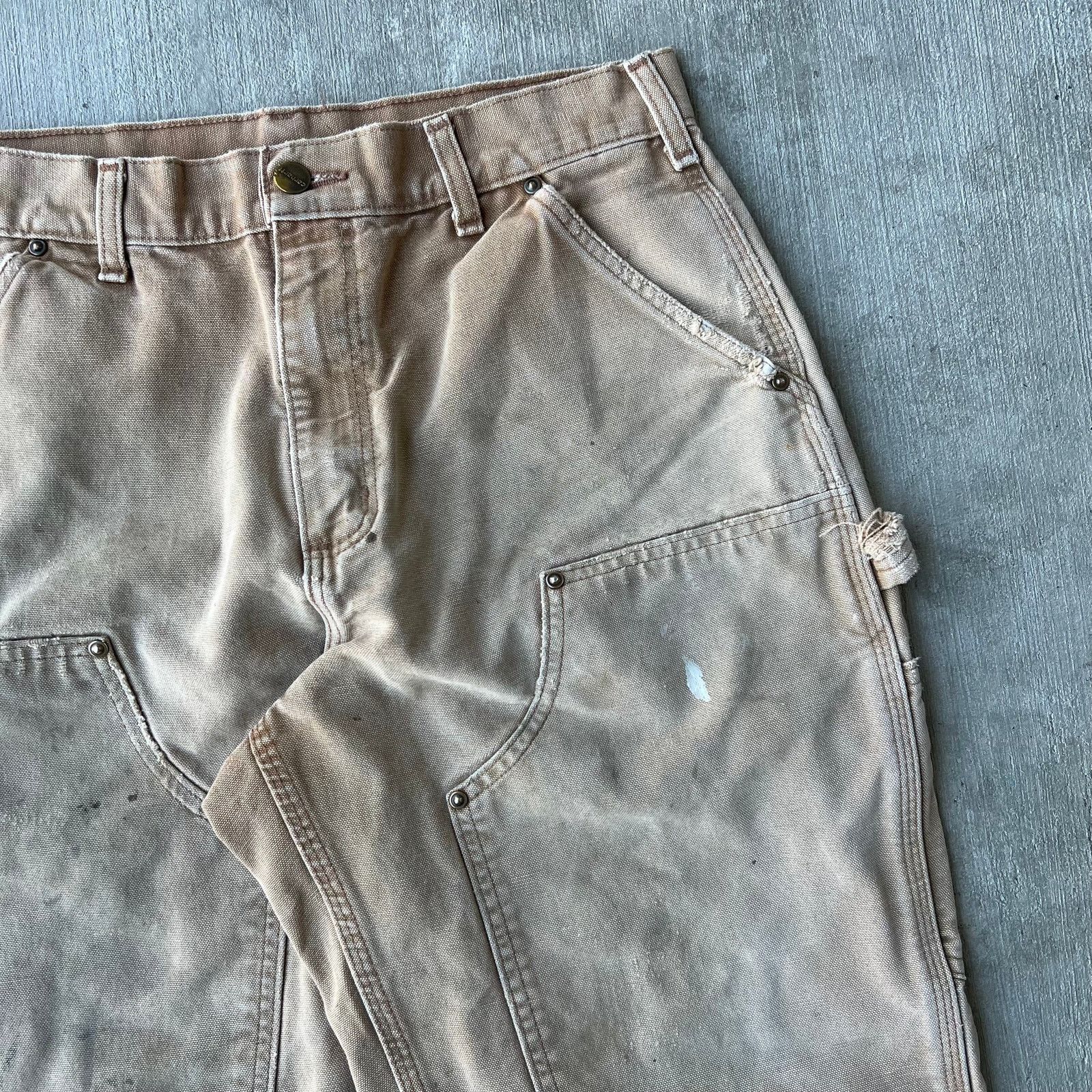 Carhartt × Vintage Carhartt brown double knee work wear carpenter pants Size US 29 - 4 Thumbnail