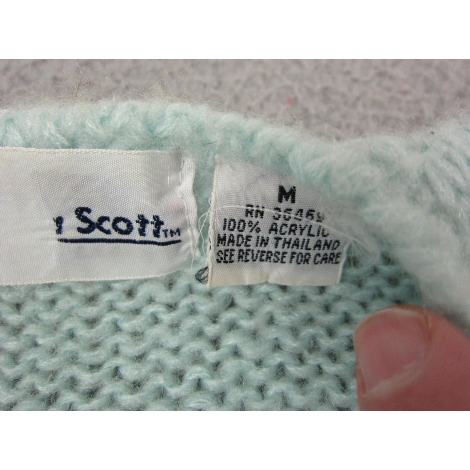 Vintage VINTAGE Dana Scott Sweater Womens M Green Crew Neck Fisherman Knit Pullover 80s 90s American Mens Womens Girls Size M / US 6-8 / IT 42-44 - 5 Thumbnail