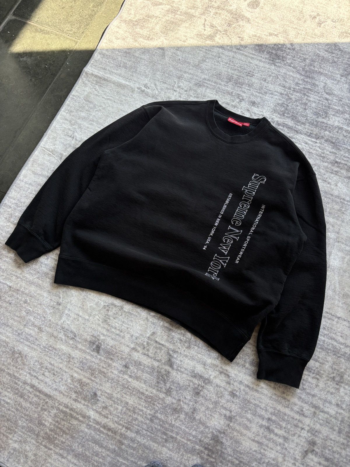Supreme Supreme New York Side Logo Crewneck Sweater | RN101837 Size US XL / EU 56 / 4 - 4 Thumbnail