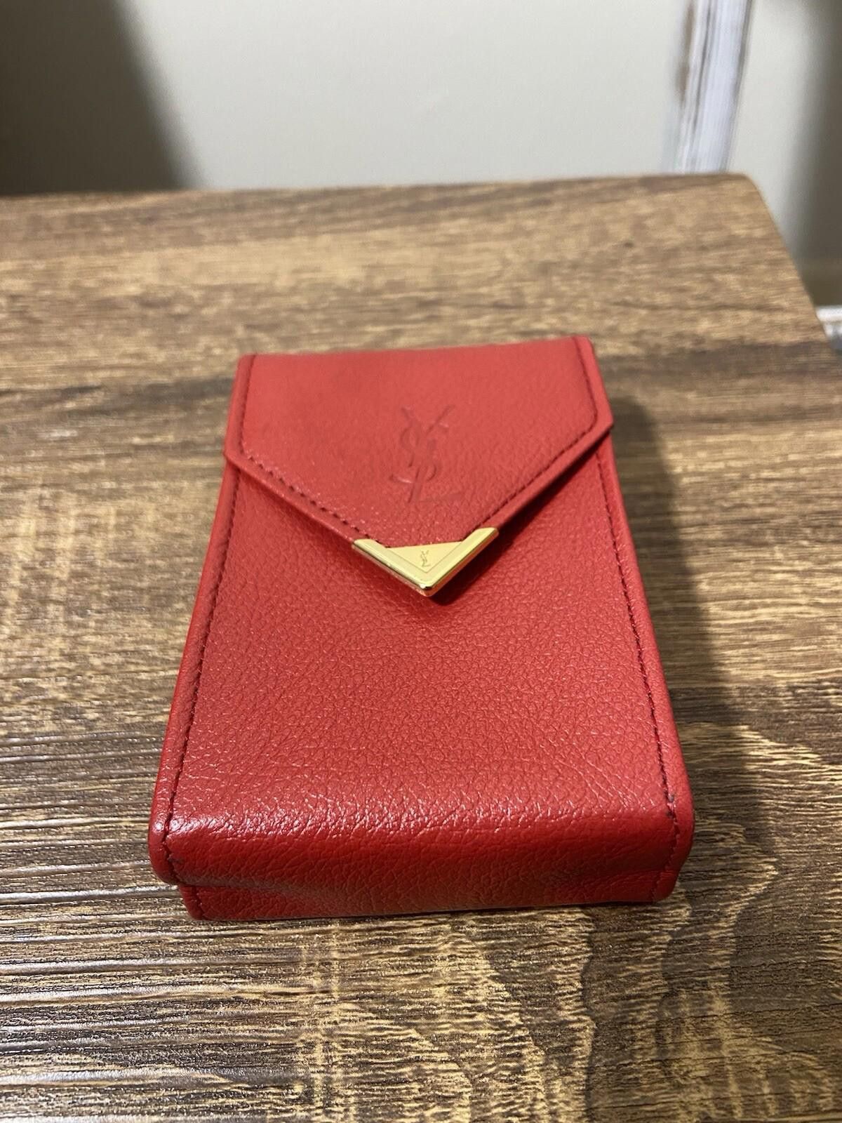 Saint Laurent Paris YSL Saint Laurent red gold cigarette case multi pouch, good Size ONE SIZE - 2 Thumbnail