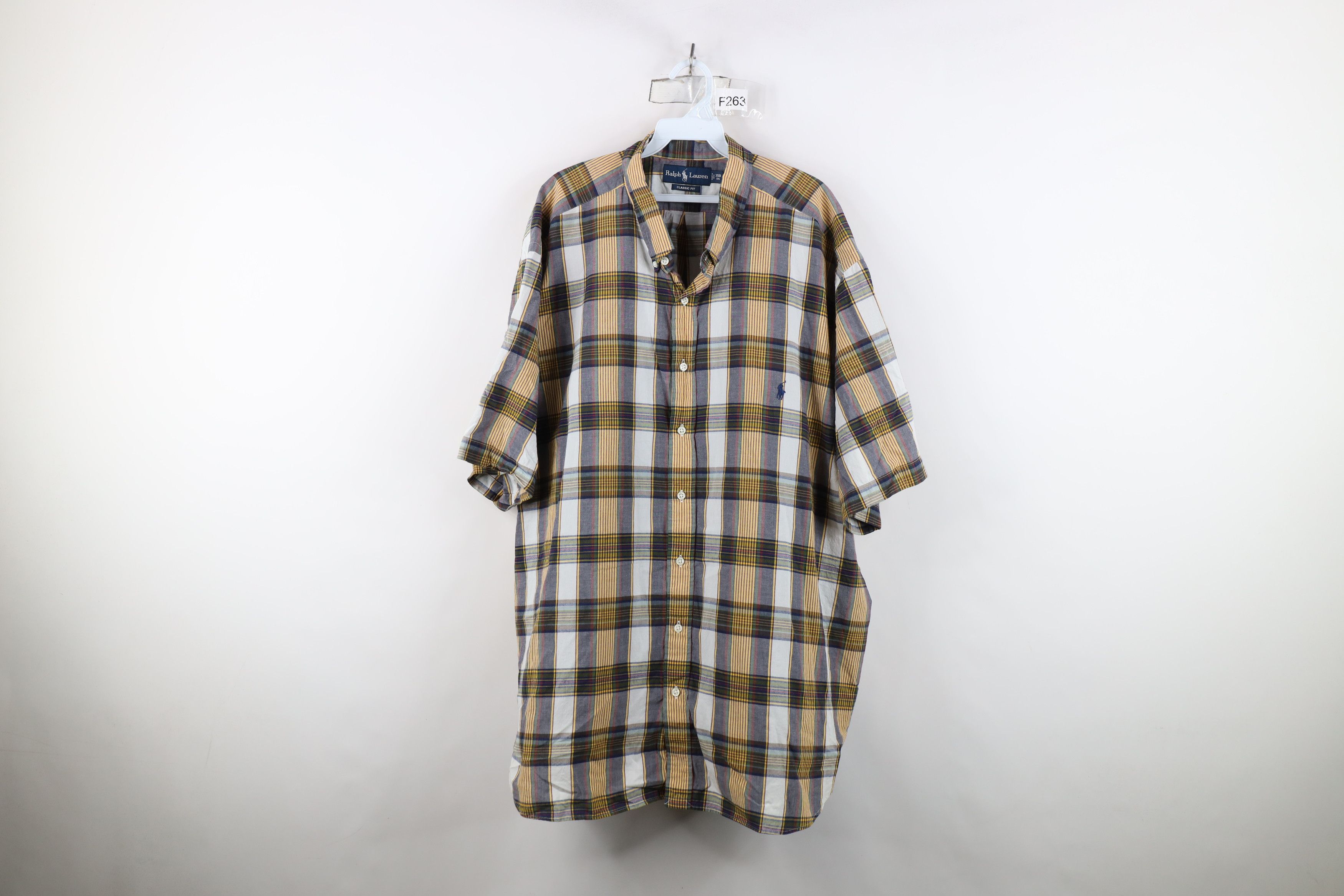 Polo Ralph Lauren Vintage 90s Ralph Lauren Short Sleeve Button Down Shirt 3XL Size US XXL / EU 58 / 5 - 1 Thumbnail