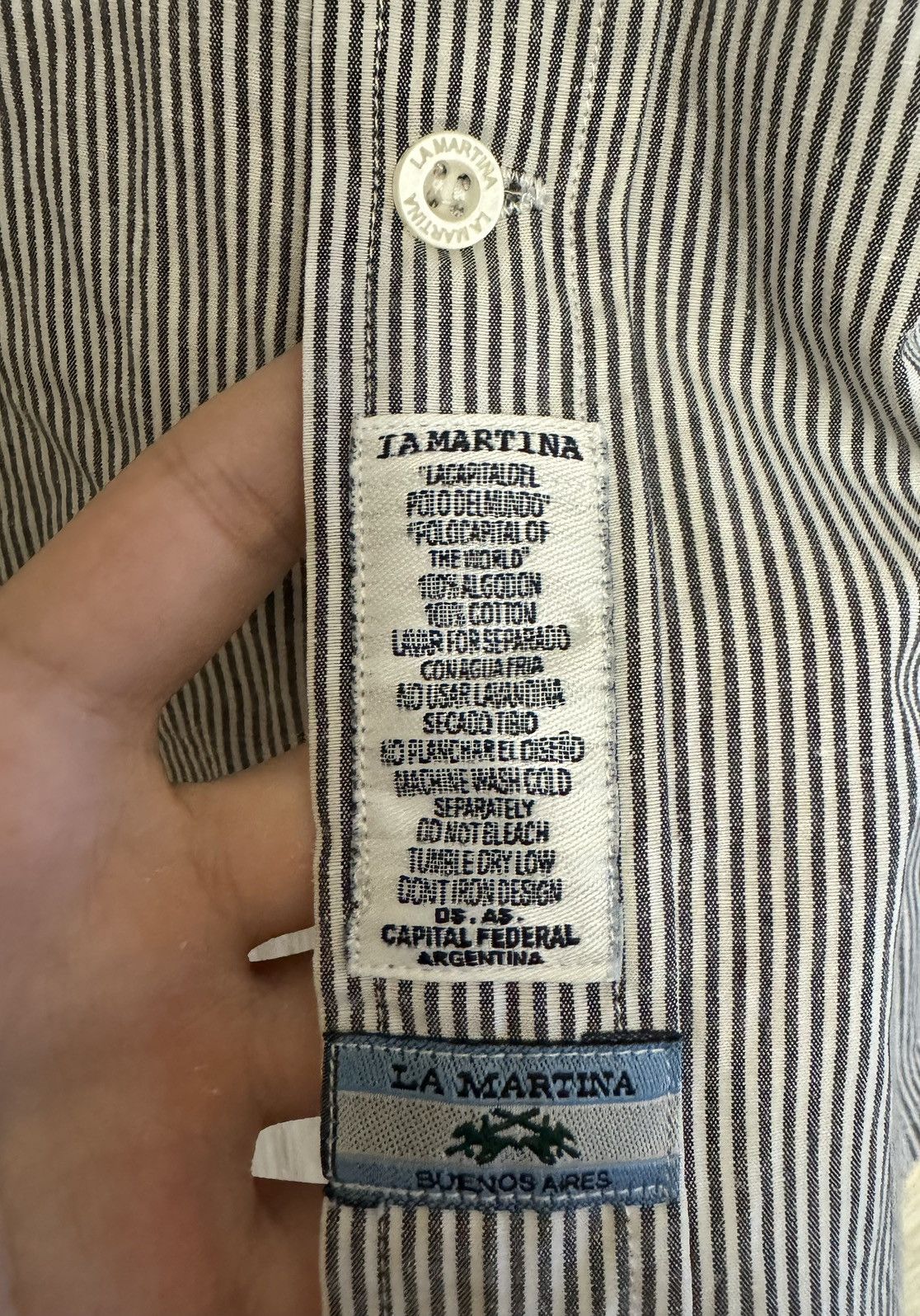 La Martina × Vintage La Martina vintage polo team striped shirt Size US XL / EU 56 / 4 - 5 Thumbnail