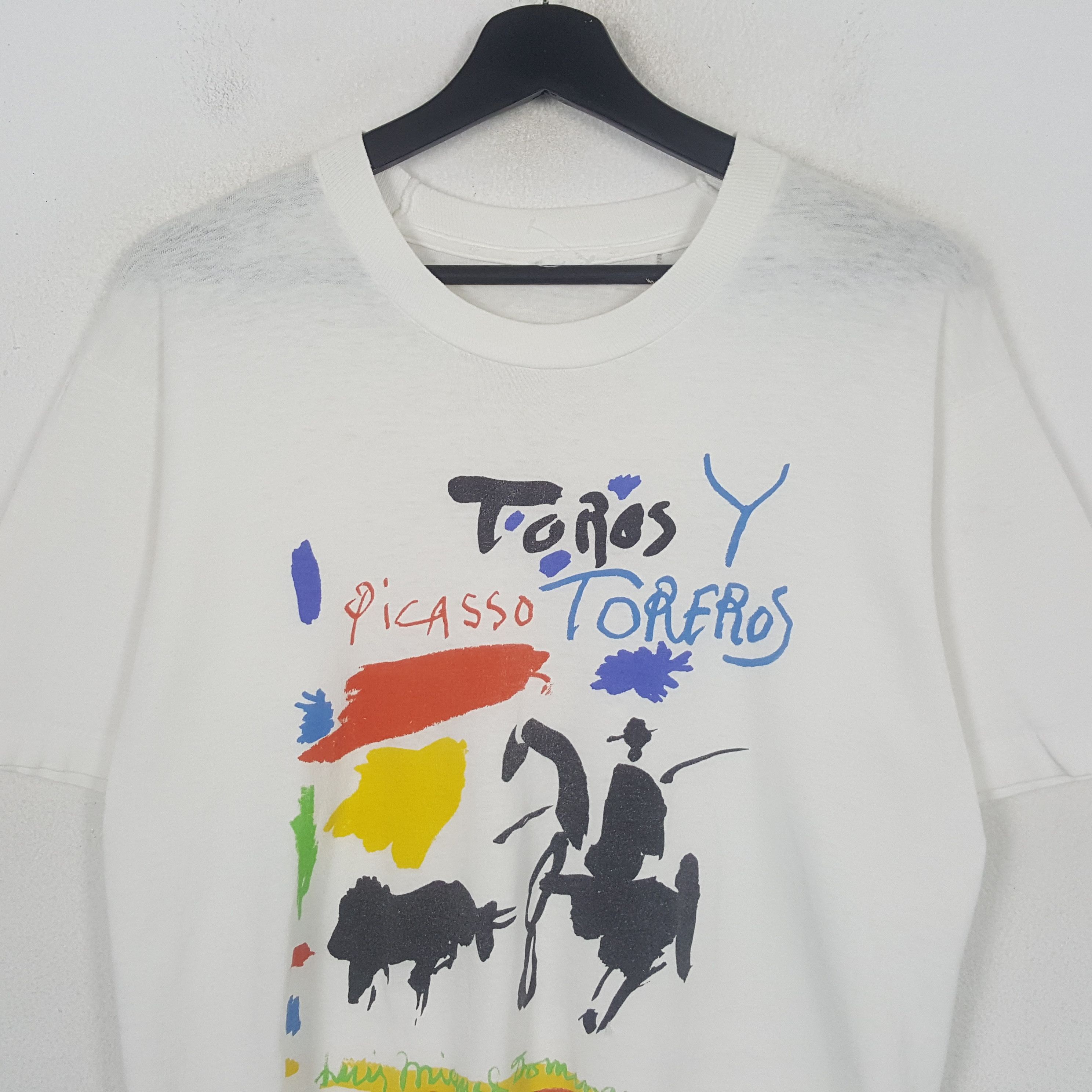 Vintage Picasso Tshirt C294N32 Size US M / EU 48-50 / 2 - 2 Thumbnail