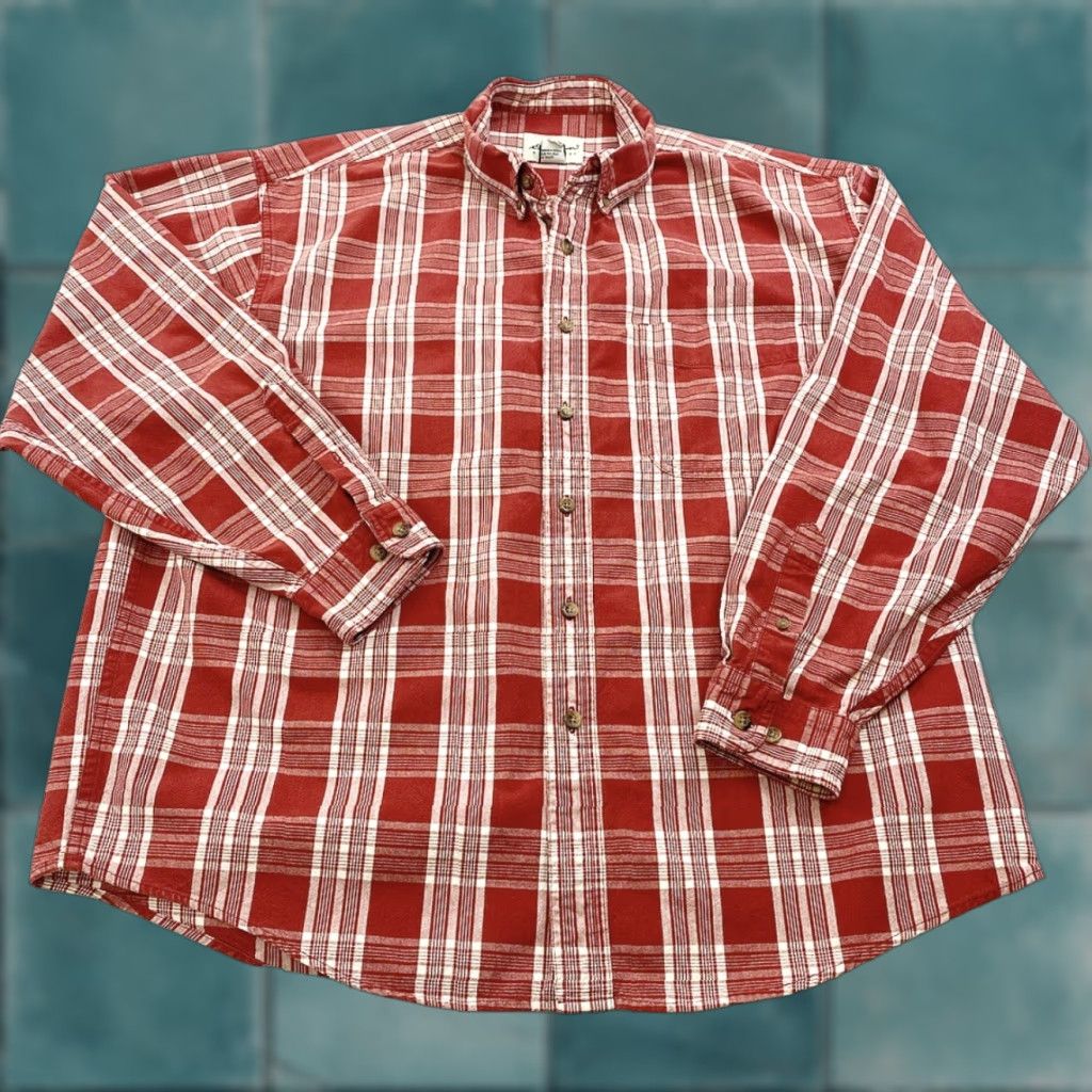Eddie Bauer Eddie Bauer Shirt Mens XL Red Plaid Heavyweight Long Sleeve Button-Up Size US XL / EU 56 / 4 - 1 Thumbnail