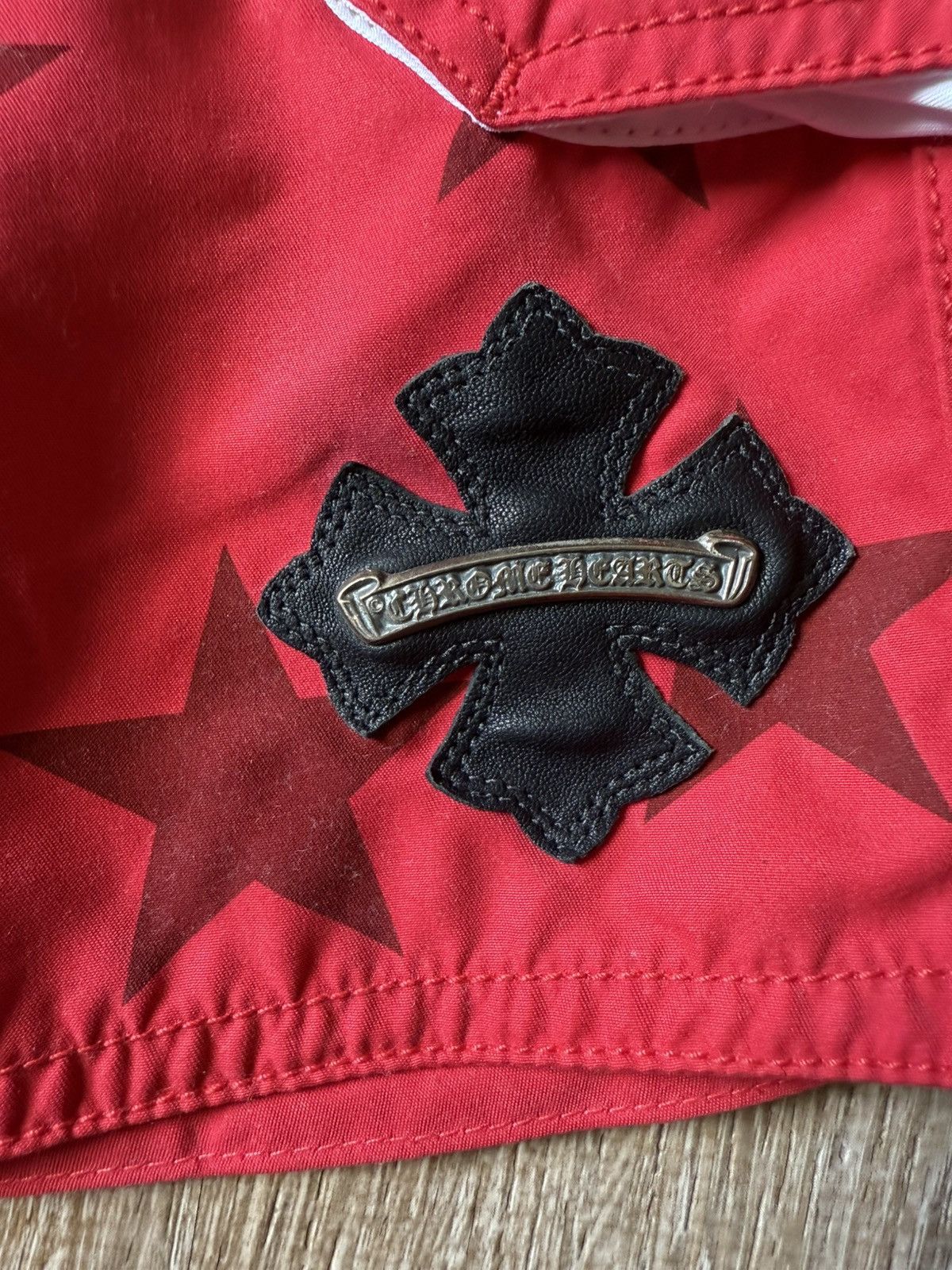 Chrome Hearts Chrome Hearts Red Patch Boxing Shorts Size US 29 - 4 Thumbnail