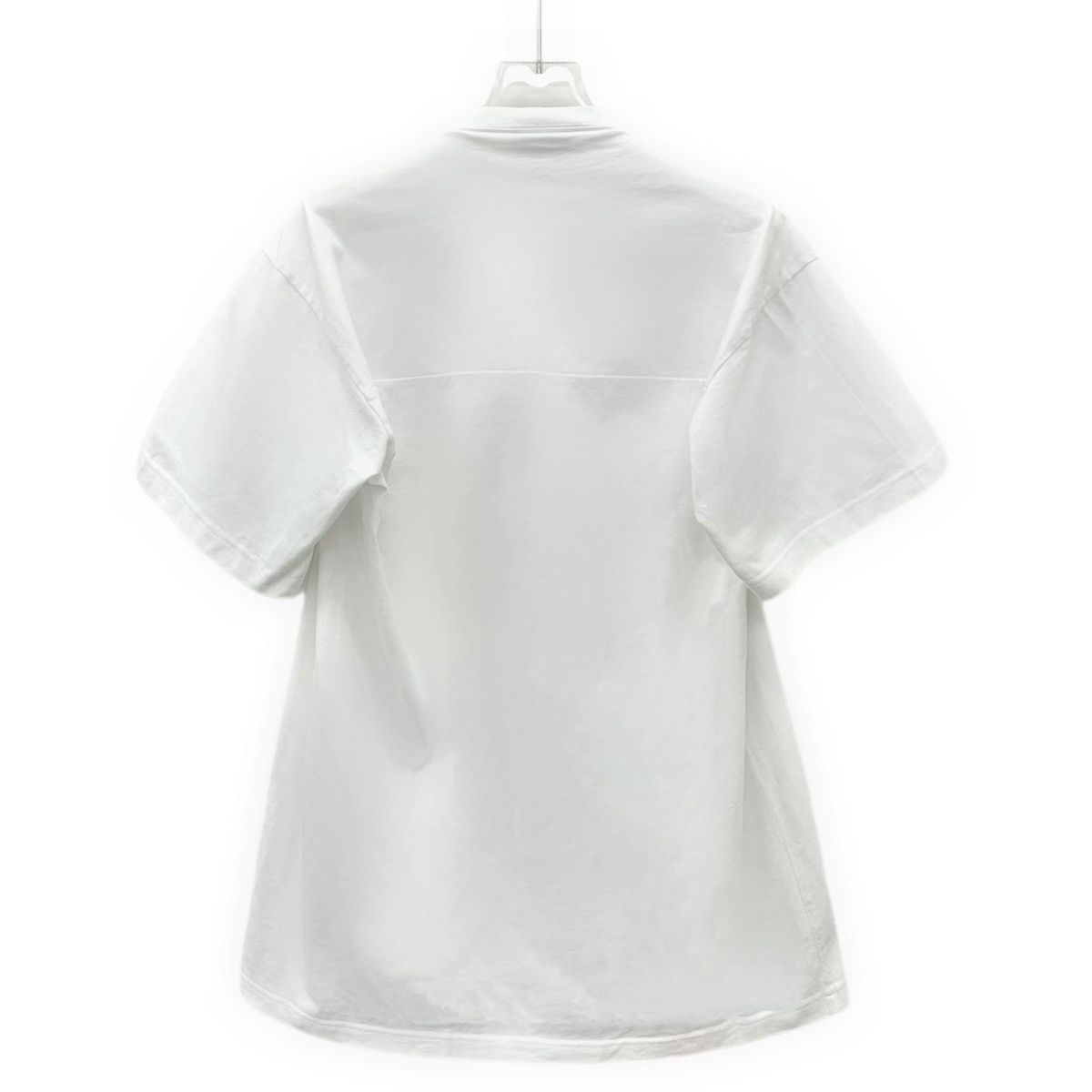 Balenciaga Balenciaga White Cotton Crew Neck Short Sleeve T-shirt K26WX Size XS / US 0-2 / IT 36-38 - 2 Thumbnail