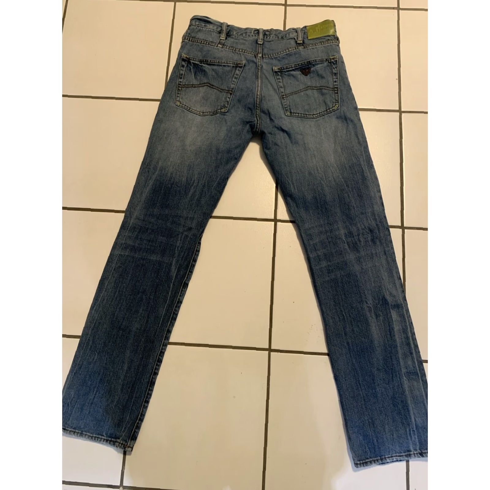 Armani ARMANI Blue Mens Jeans Size 31 Inseam 32 Ankle Cotton Mens Size US 31 - 2 Thumbnail