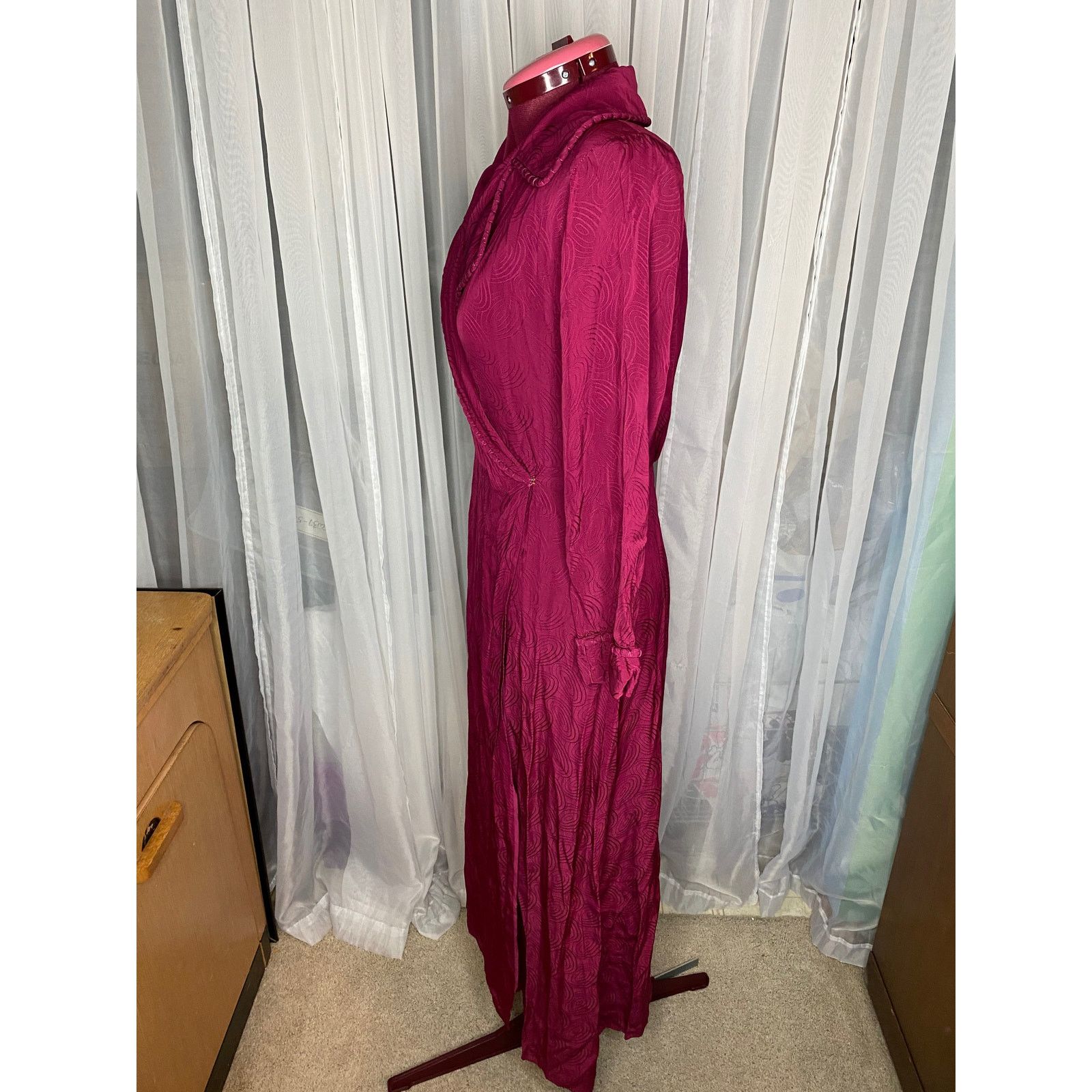 Vintage styled by Kamore dressing gown Wrap dress 1940s Size S / US 4 / IT 40 - 7 Thumbnail
