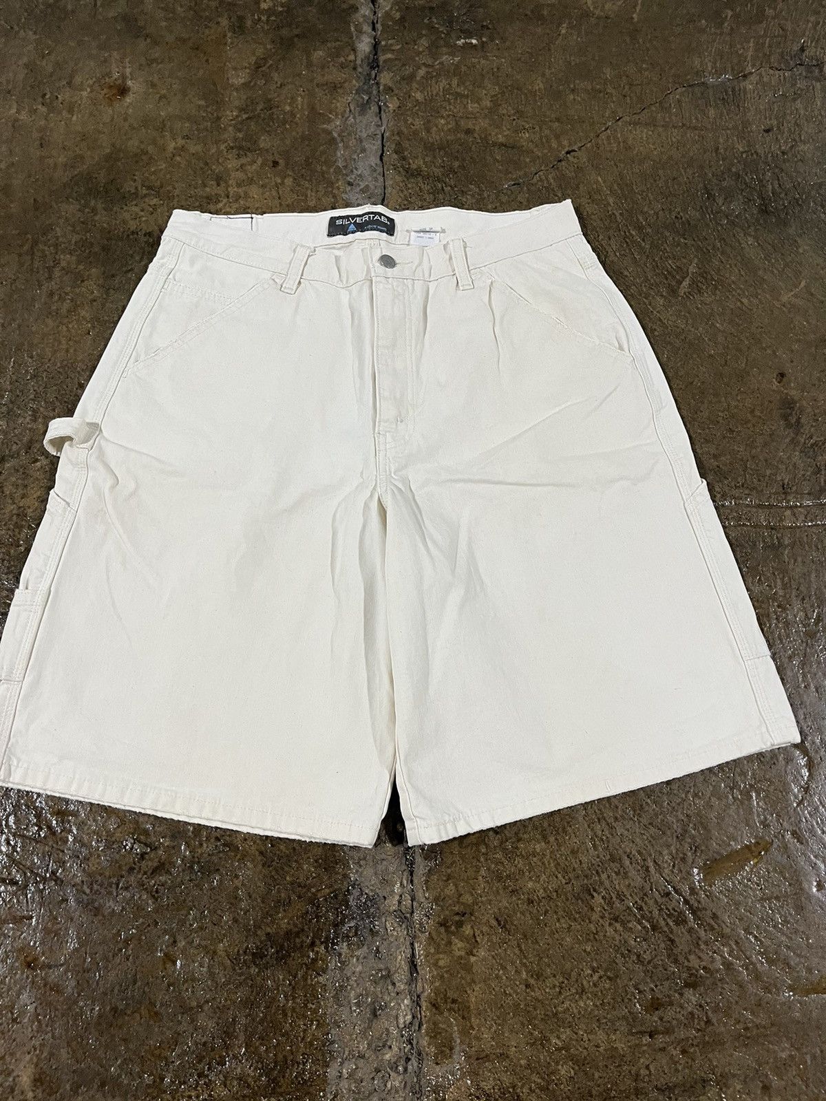 JNCO × Levi's × Vintage Crazy Vintage Levi's SilverTab Carpenter Shorts Baggy Skater Size US 34 / EU 50 - 8 Thumbnail