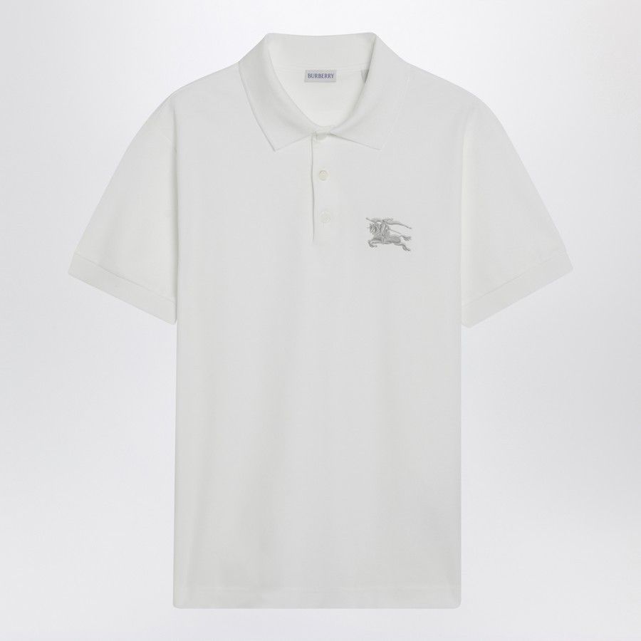Burberry o1d2blof0226 Cotton Polo Shirt in White Size US L / EU 52-54 / 3 - 1 Thumbnail