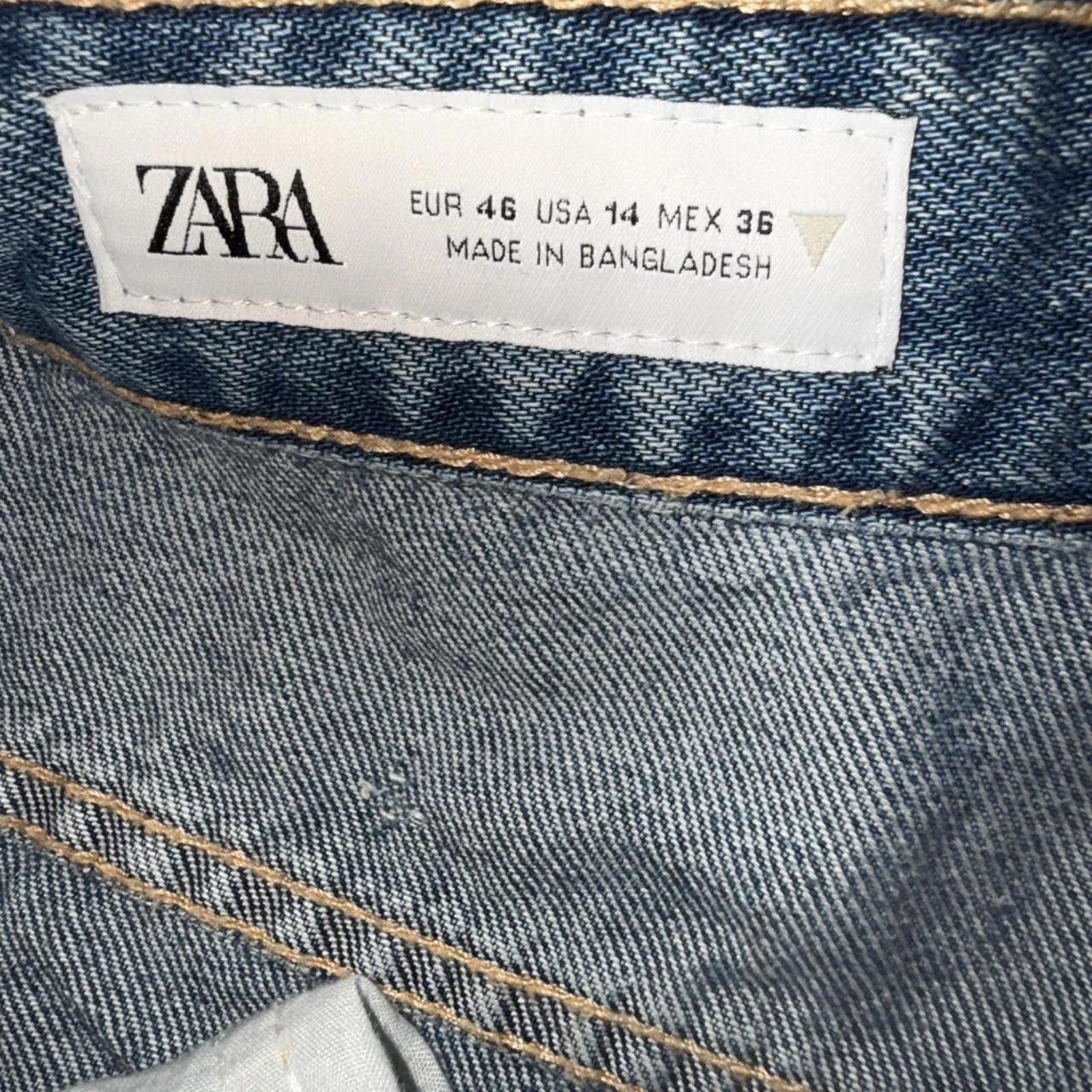 Zara Zara wide leg denim jeans Size 36" / US 14 / IT 50 - 3 Thumbnail