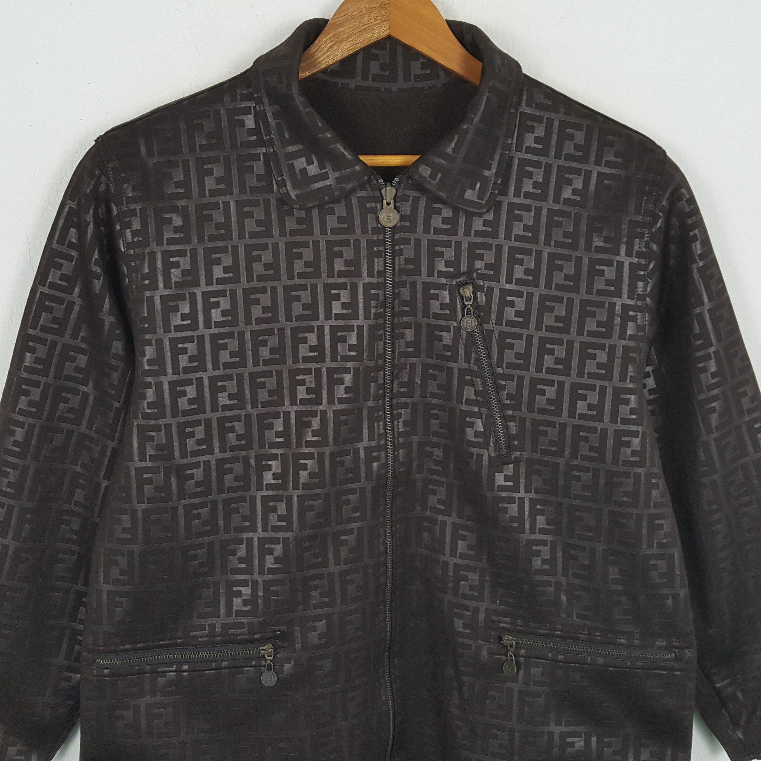 Fendi Vintage FENDI Italian Brand Reversible Monogram Style Jacket Size US L / EU 52-54 / 3 - 2 Thumbnail