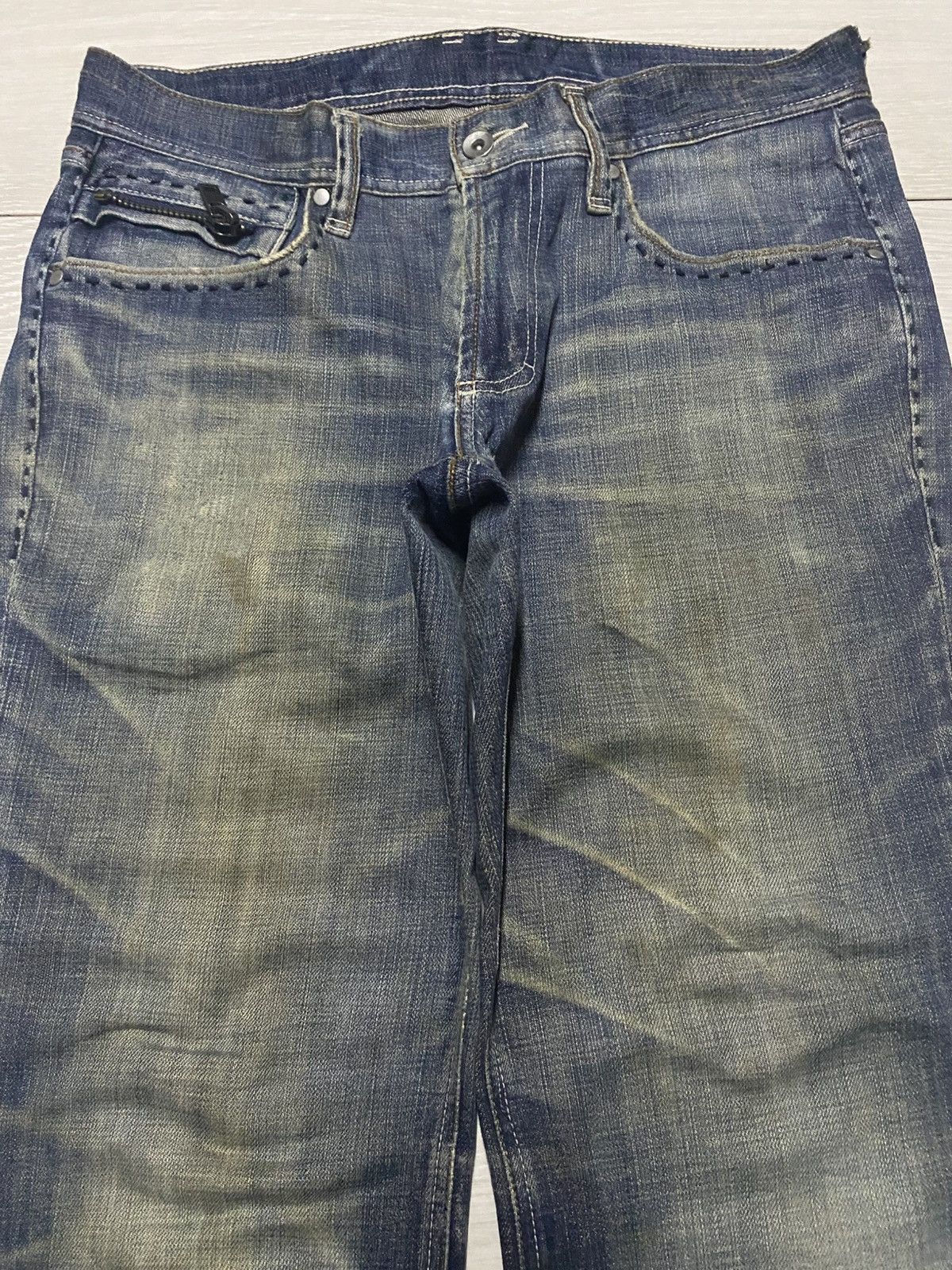 Japanese Brand Vintage Japanese Brand Male.co Mud wash Distressed Jeans Size US 32 / EU 48 - 3 Thumbnail
