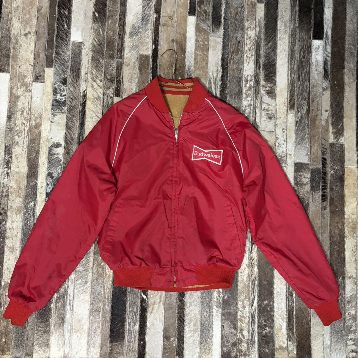 Budweiser Vintage 70’s Budweiser Red Reversible Zip Up Bomber Size US M / EU 48-50 / 2 - 1 Thumbnail