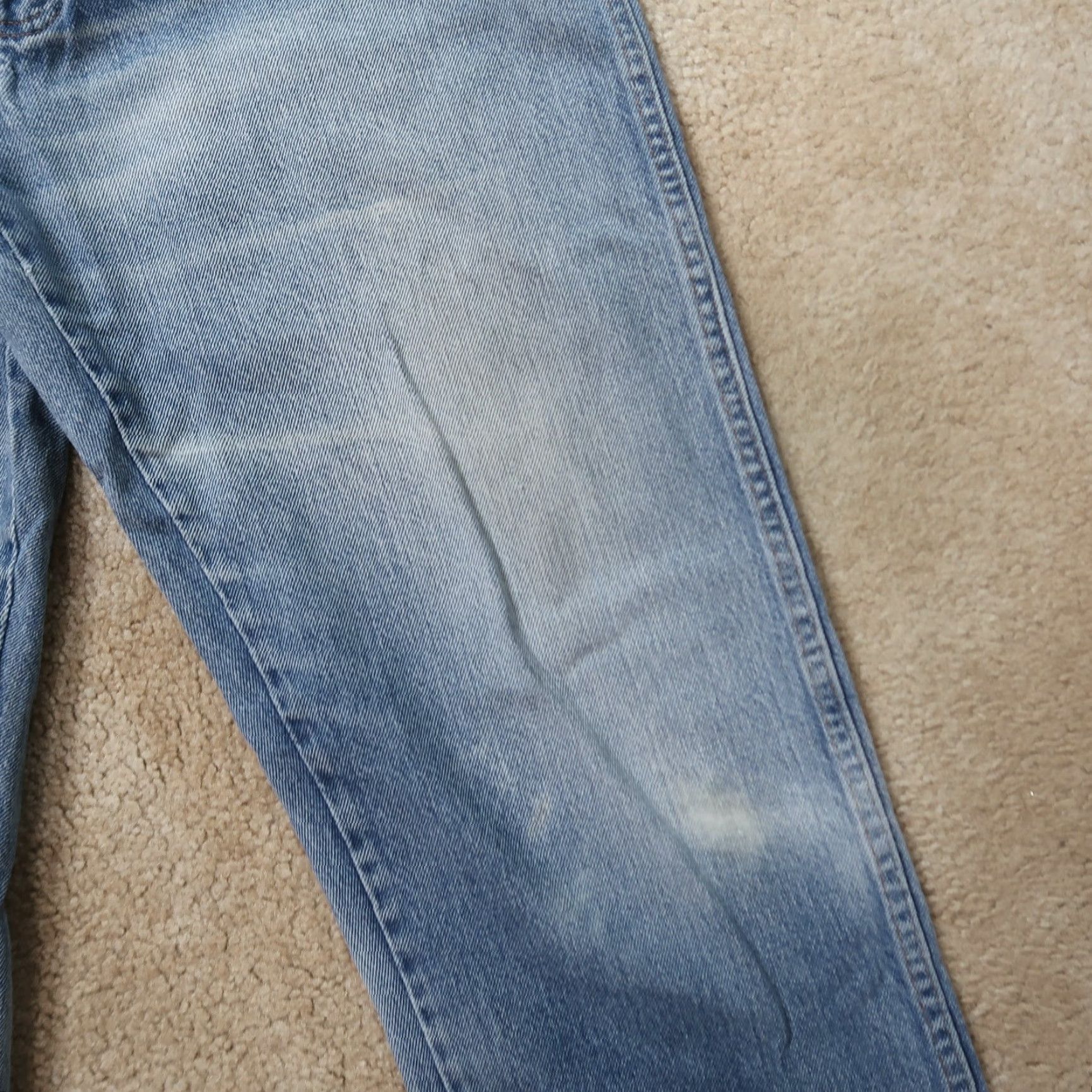 Denime VINTAGE Rustler Jeans Men's 36x34 Blue Denim Regular Fit Straight Leg 5-Pocket Distressed 100% Cotton | Rustler Logo Size US 36 / EU 52 - 2 Thumbnail