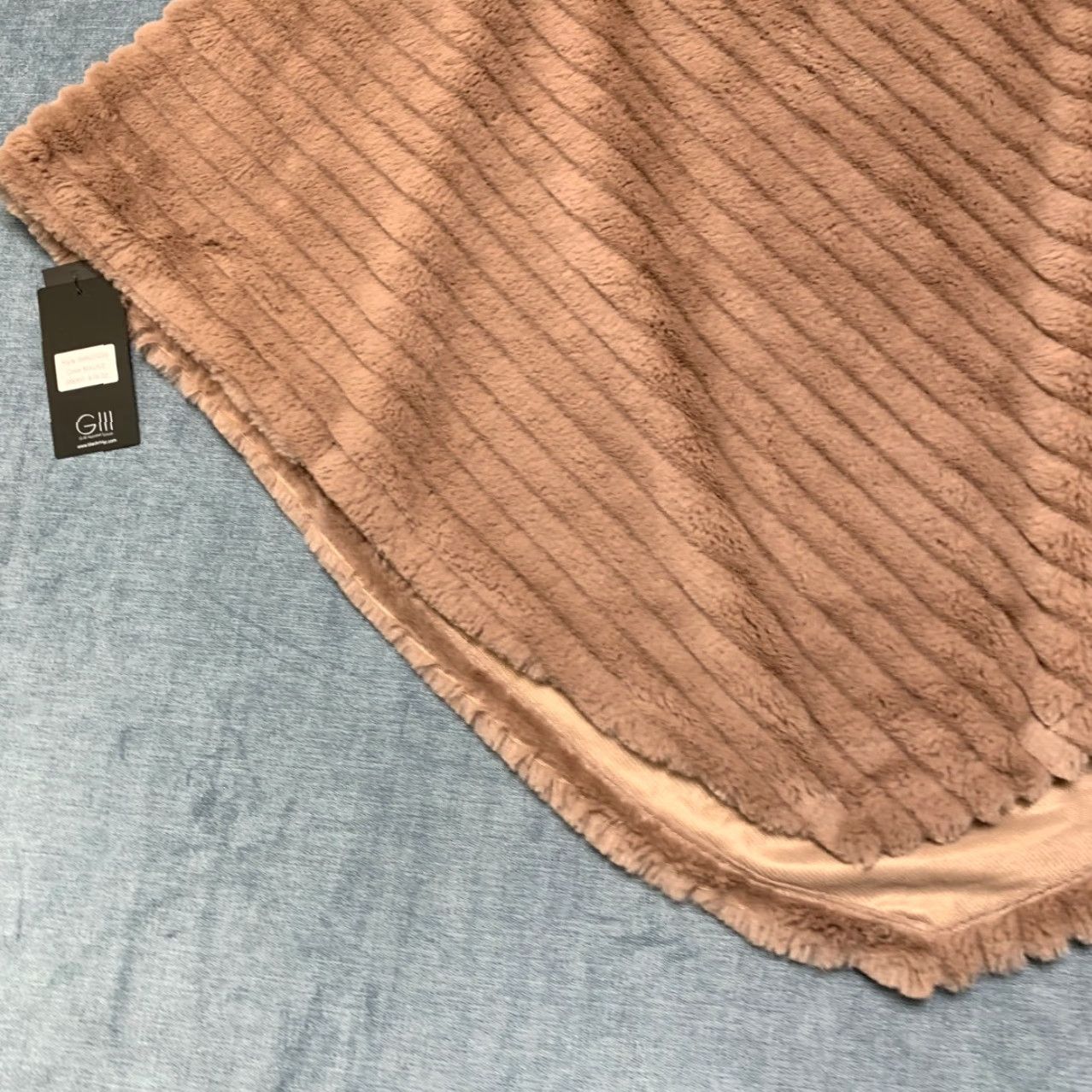Vintage Black Rivet Poncho Sweater Womens L/XL Mauve Sleeveless Faux Fur Ribbed Warm Knit Size L / US 10 / IT 46 - 3 Thumbnail