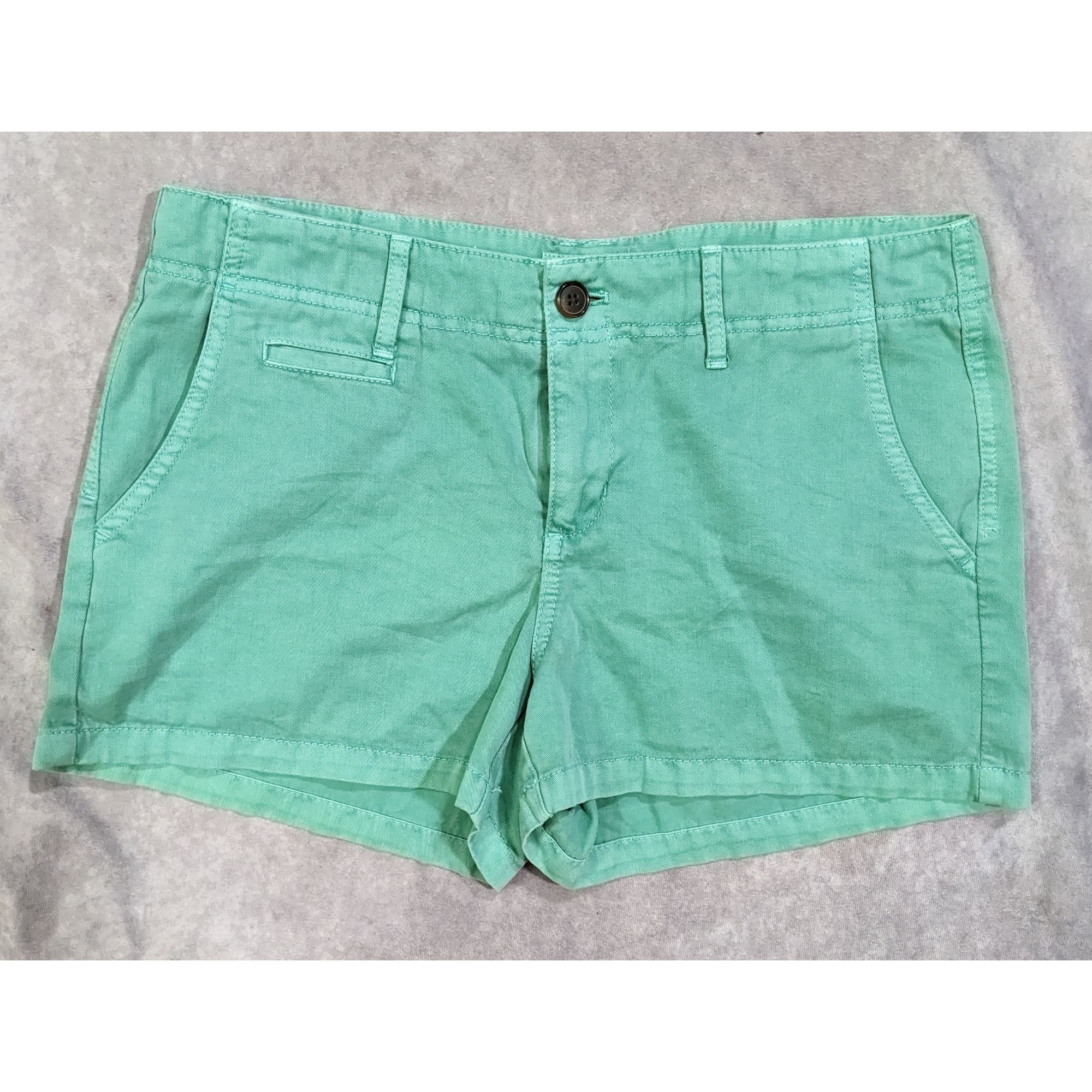 Merona Summer Beachy Casual Green Shorts by Merona Size 30" / US 8 / IT 44 - 4 Thumbnail