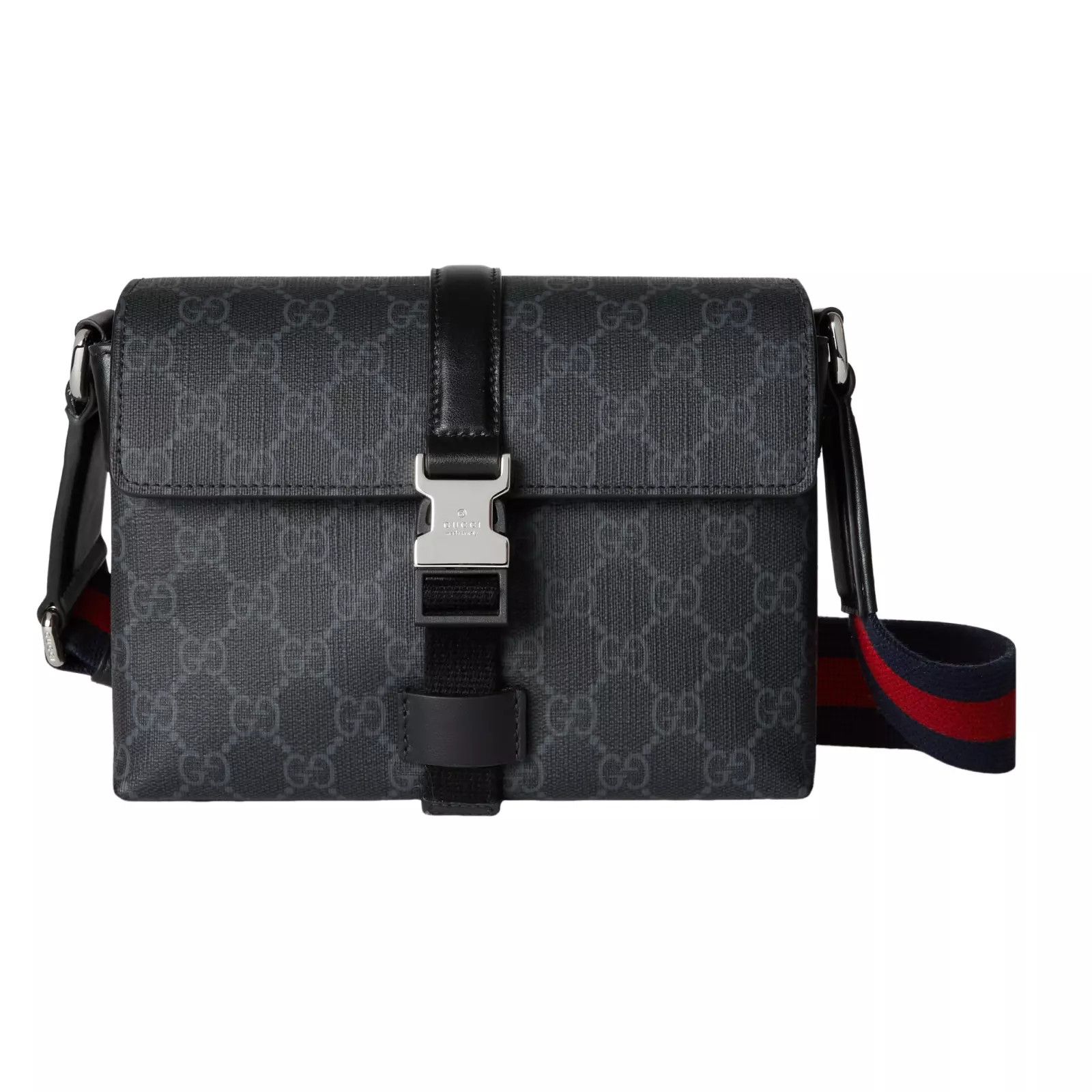 Gucci GUCCI Black GG Canvas Mini Messenger Bag New Size ONE SIZE - 1 Thumbnail