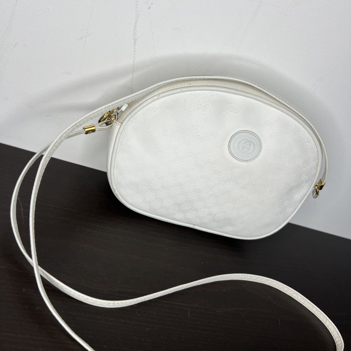 Gucci Vintage Gucci Crossbody Shoulder Bag Monogram White Logo 90s Size ONE SIZE - 3 Thumbnail