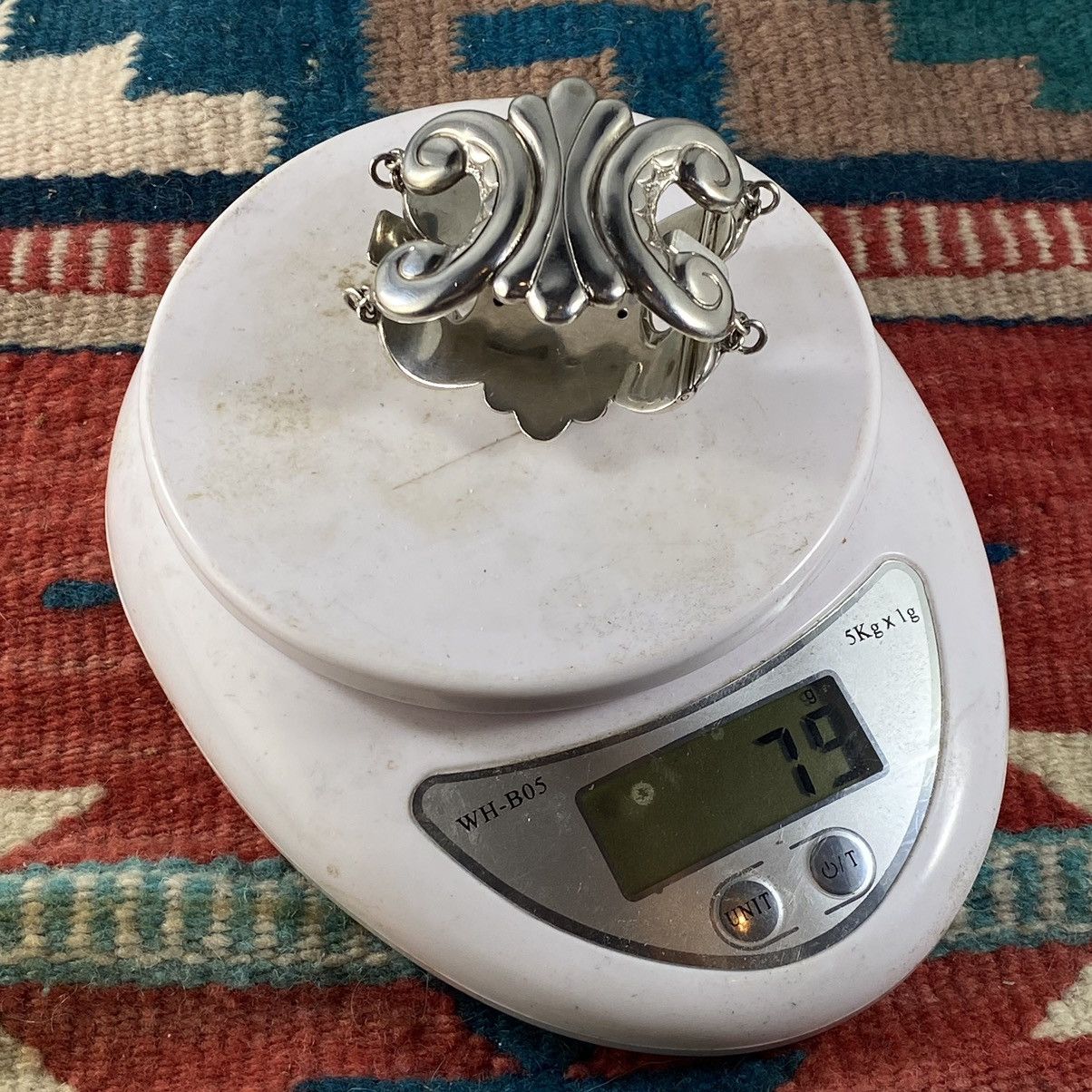 Japanese Brand × Kapital × Vintage Vtg 70s Taxco Sterling Silver Gothic Fluer Link Cuff Grunge Size ONE SIZE - 10 Thumbnail