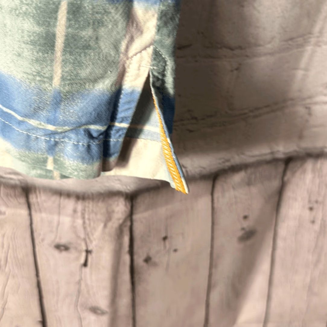Tommy Bahama Tommy Bahama Shirt Silk Blend Short Sleeve Button-Down Mens S Yellow Cream Size S Small Size US S / EU 44-46 / 1 - 3 Thumbnail